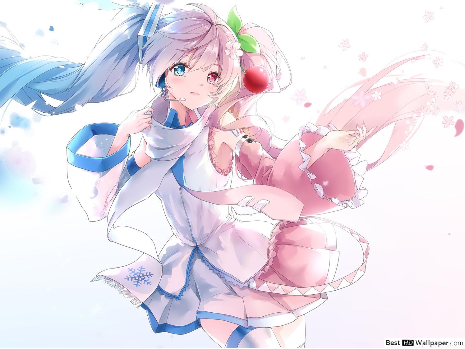 Hatsune Miku blue and pink HD wallpaper download