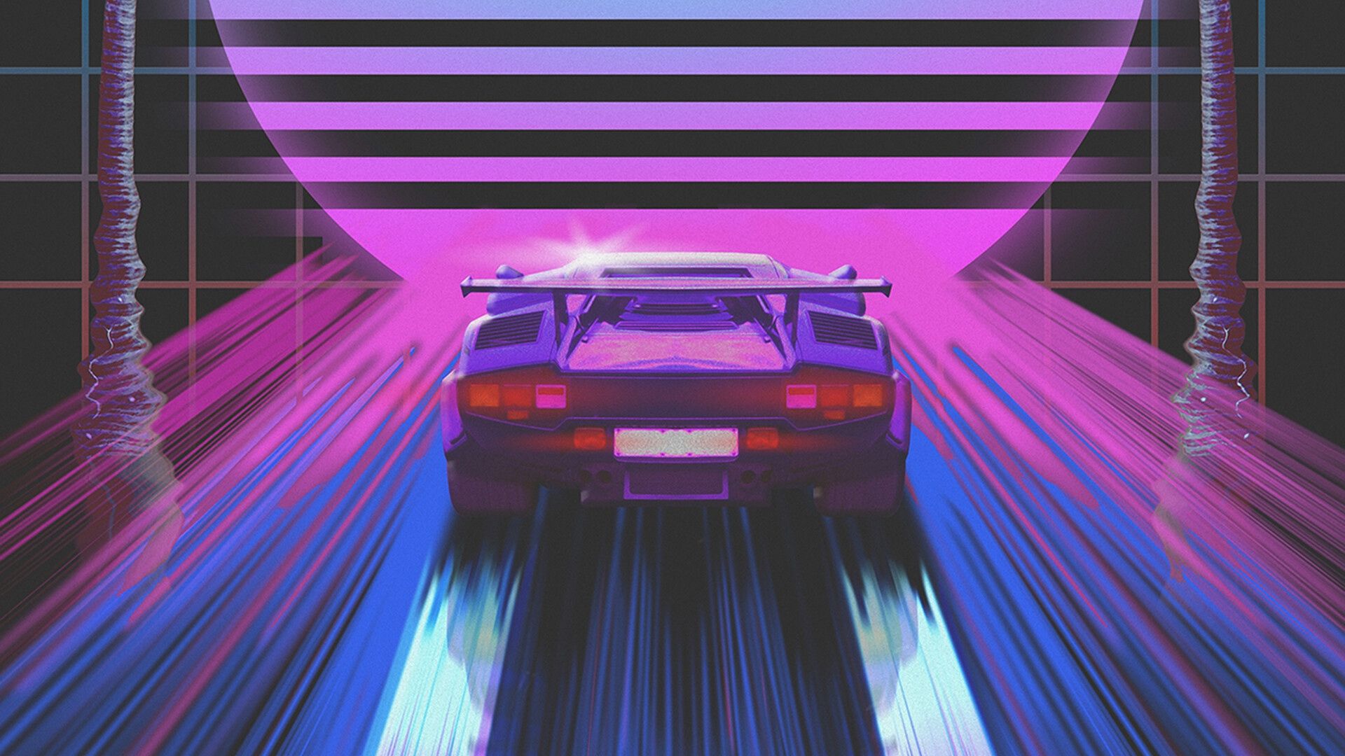 Retro wave steam wallpaper фото 54