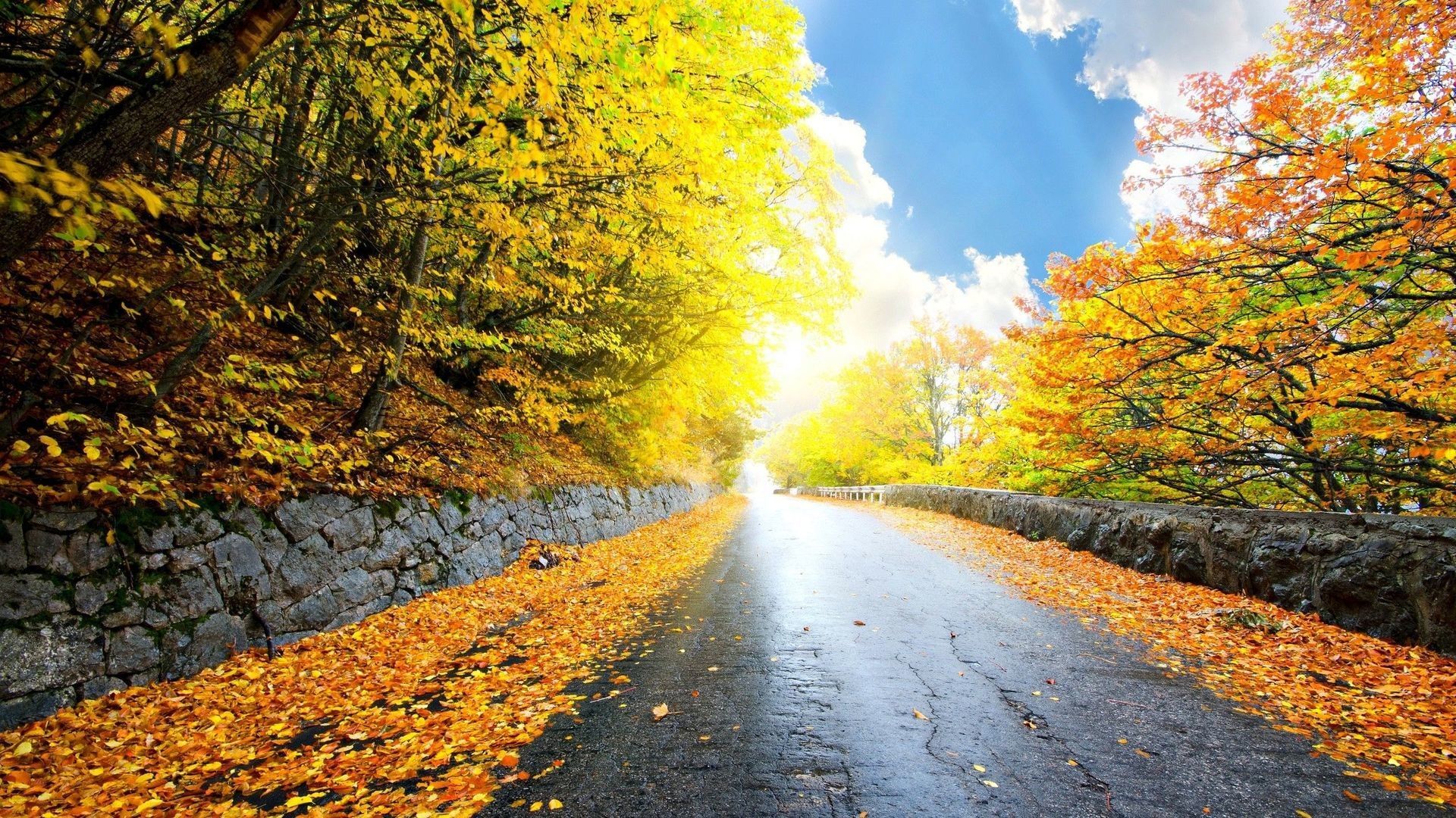 Road in the autumn mountains HD Wallpaper 1920x1080 Road. Road, Mountain wallpaper, Light background image