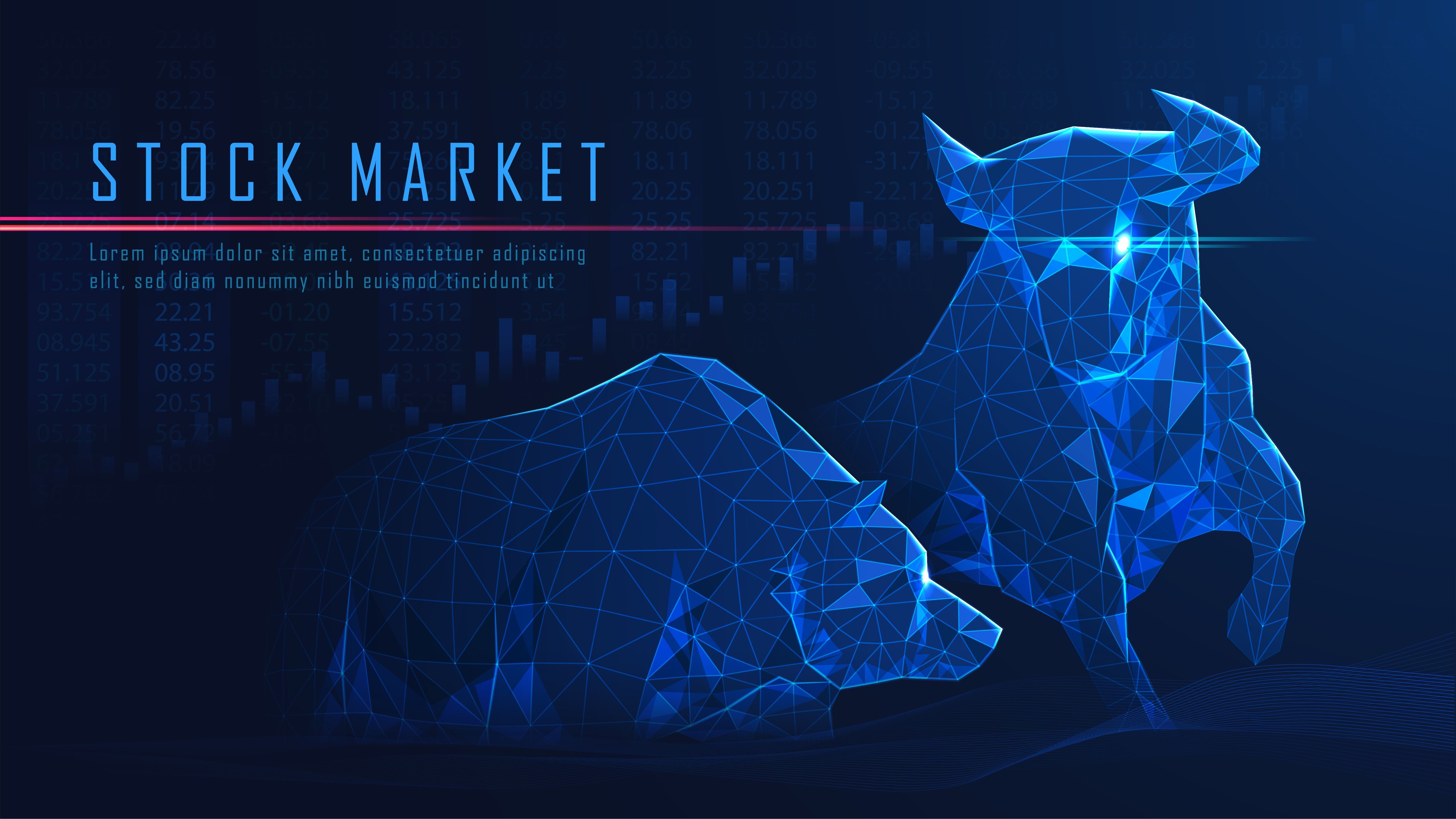 Concept Art Of Bullish Vs Bearish. Stock market, Concept art, Banner ads design