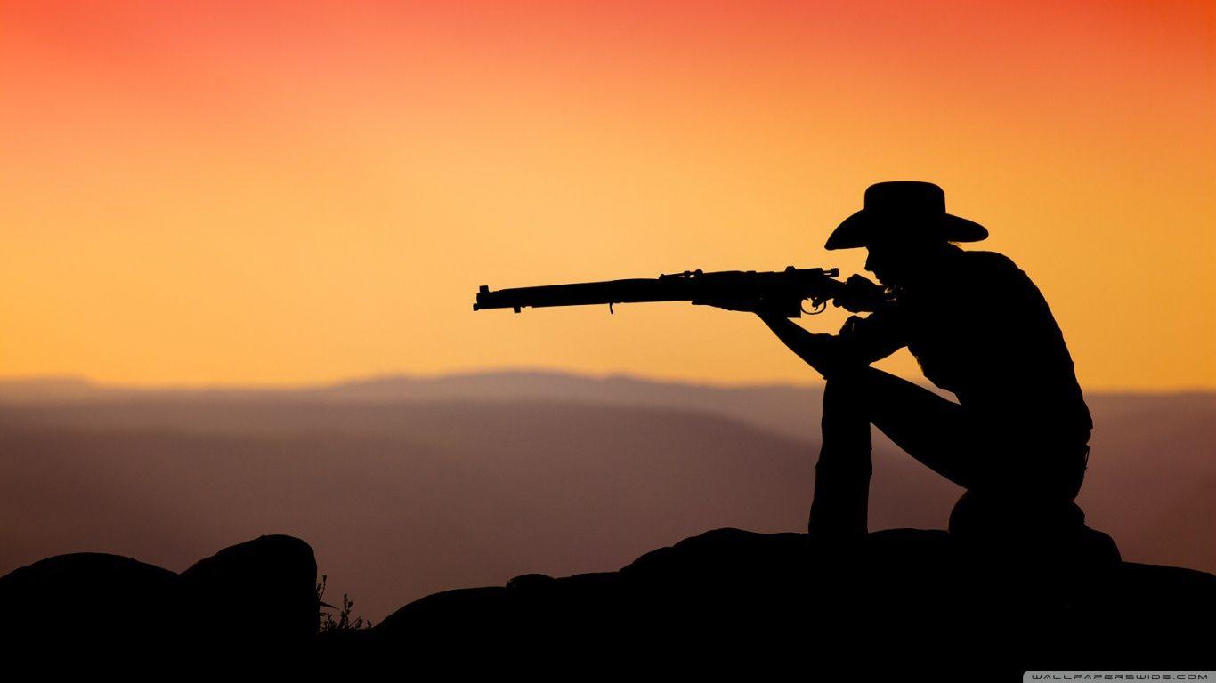 Cowboy Shooting In The Sunset ❤ 4K HD Desktop Wallpaper for 4K