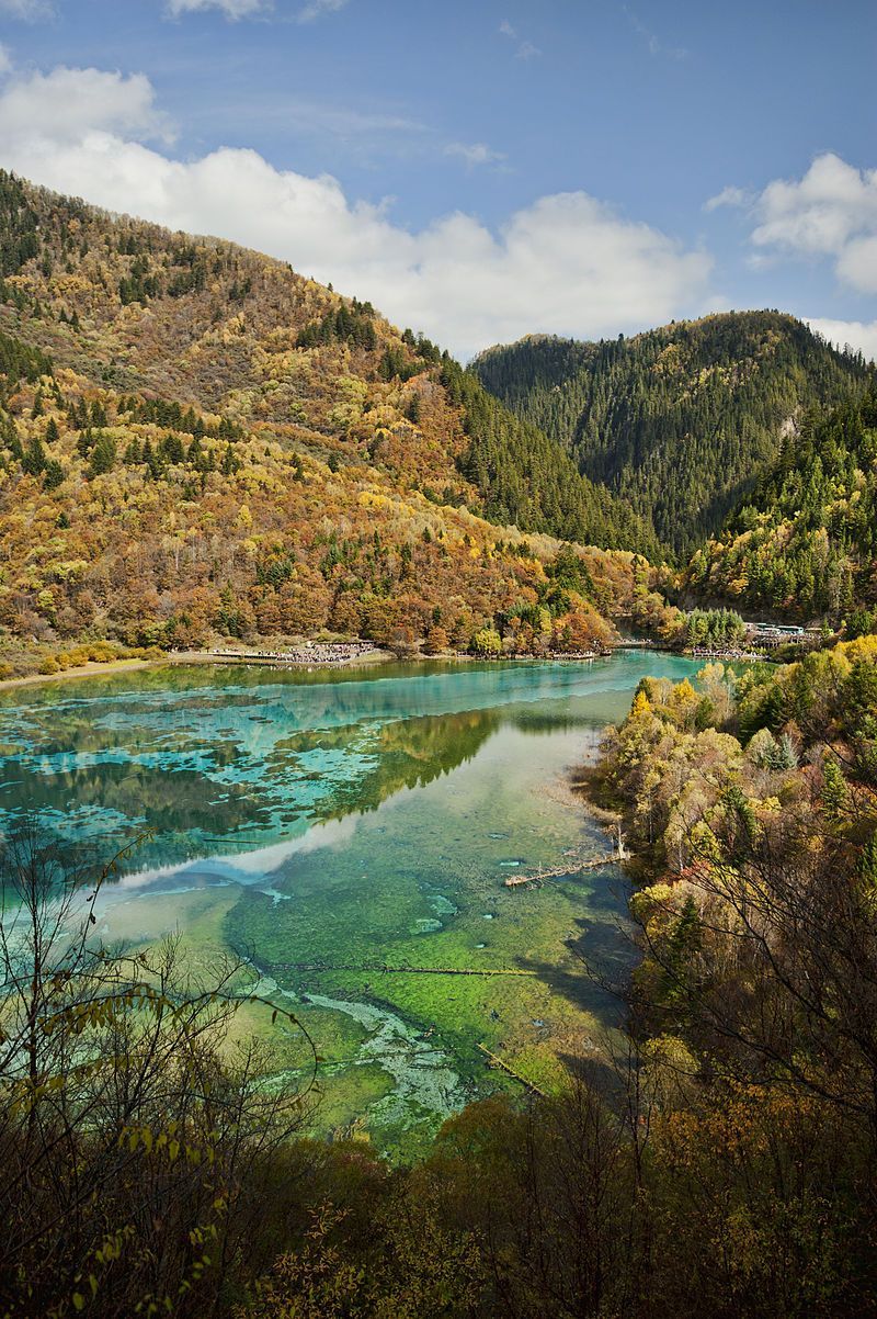 Jiuzhaigou Valley National Park Sichuan China Autumn Fall Multi Coloured Pool. Magical Places, National Parks, Wonders Of The World