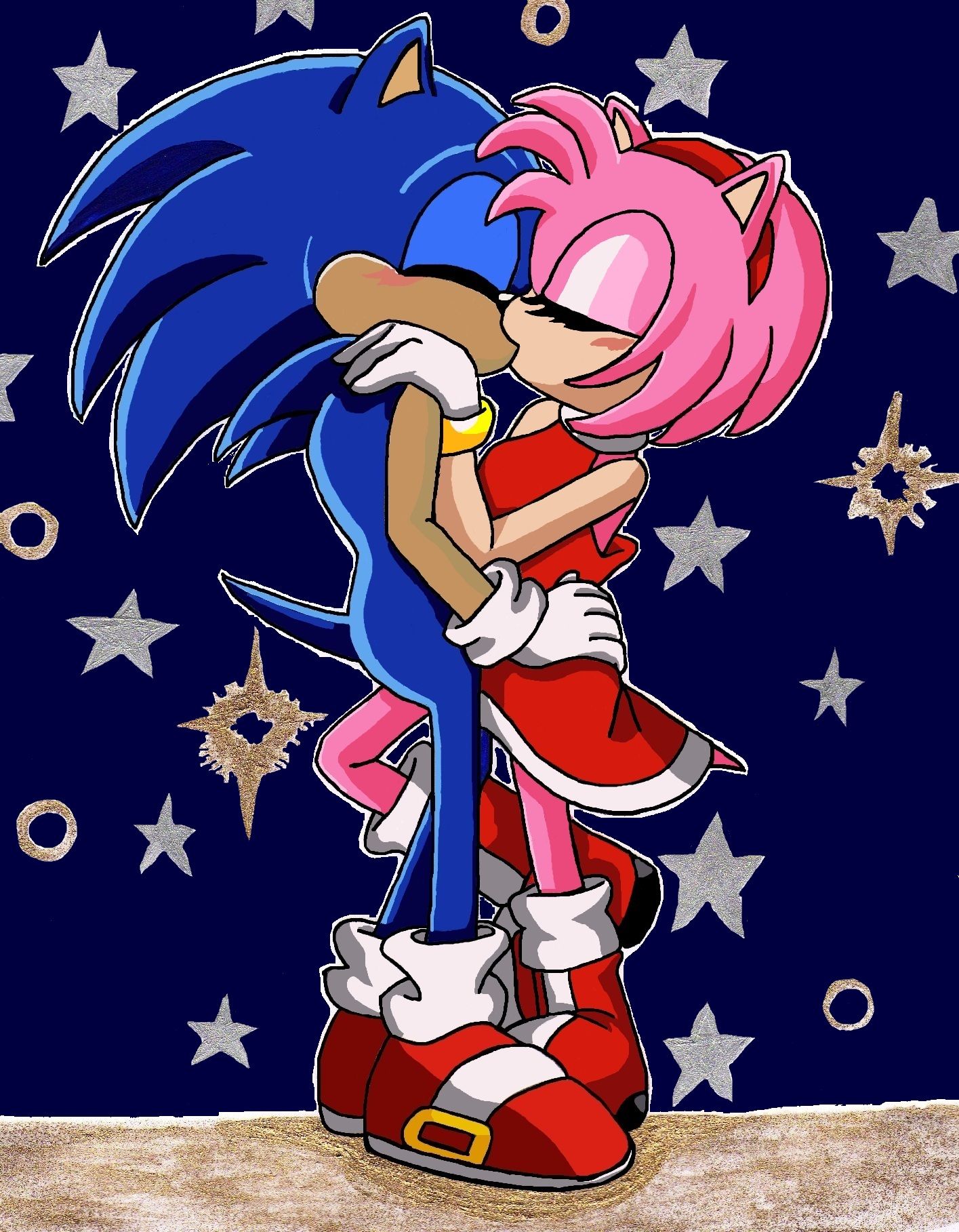 Sonic And Amy Kiss Wallpapers - Wallpaper Cave