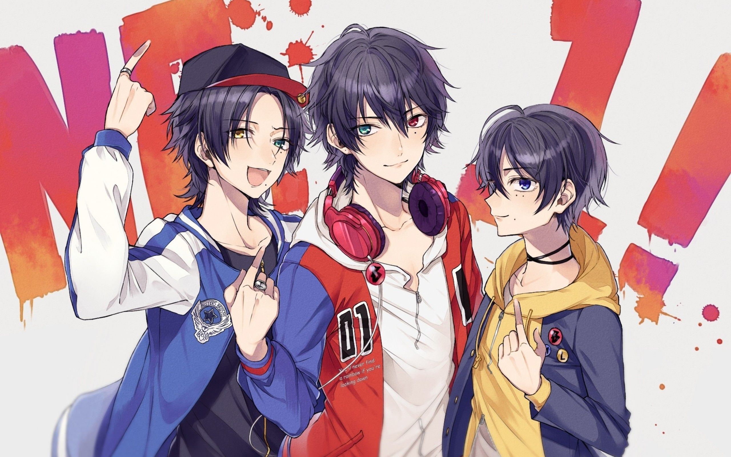 Download 2560x1600 Yamada Jiro, Yamada Ichiro, Yamada Saburo, Hypnosis Mic, Shoujo, Anime Boys Wallpaper for MacBook Pro 13 inch