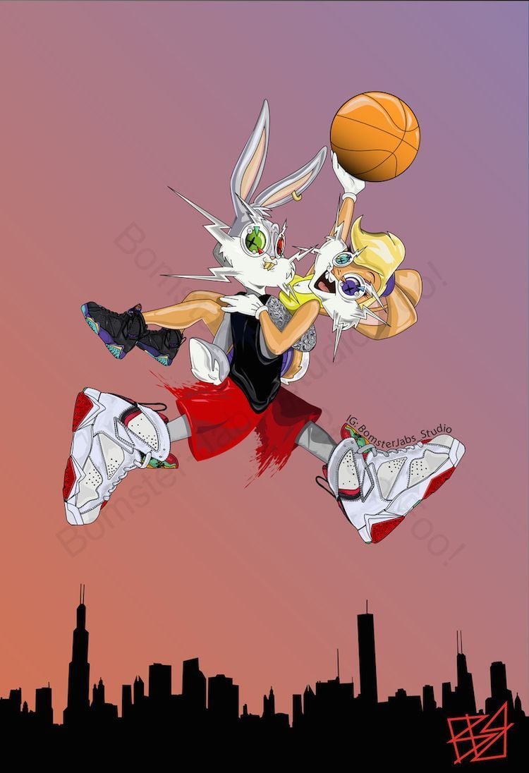 Bugs Bunny Jordan Supreme Wallpaper