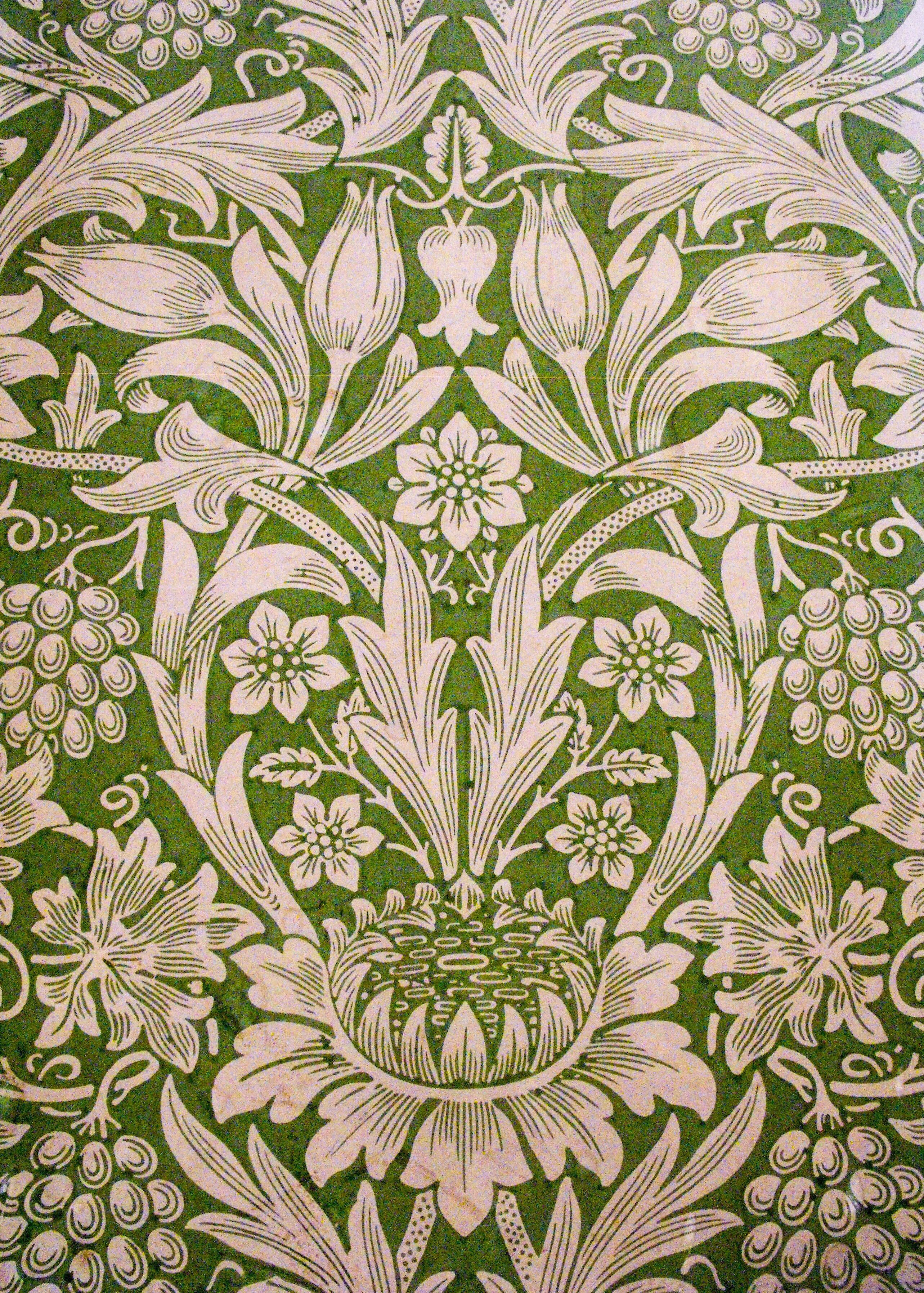 Arts and Crafts Botanical Cream Wallpaper  Dunelm