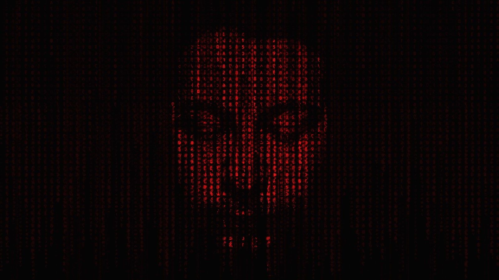 I see your generic hacking wallpaper and I raise you my personalized one. (I have this on rotation with a version with just the faint characters to confuse people and amuse myself.)