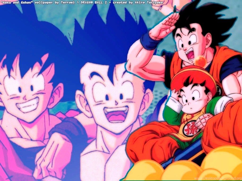Gokuhan Goku & Gohan Wallpaper Fanpop Desktop Background