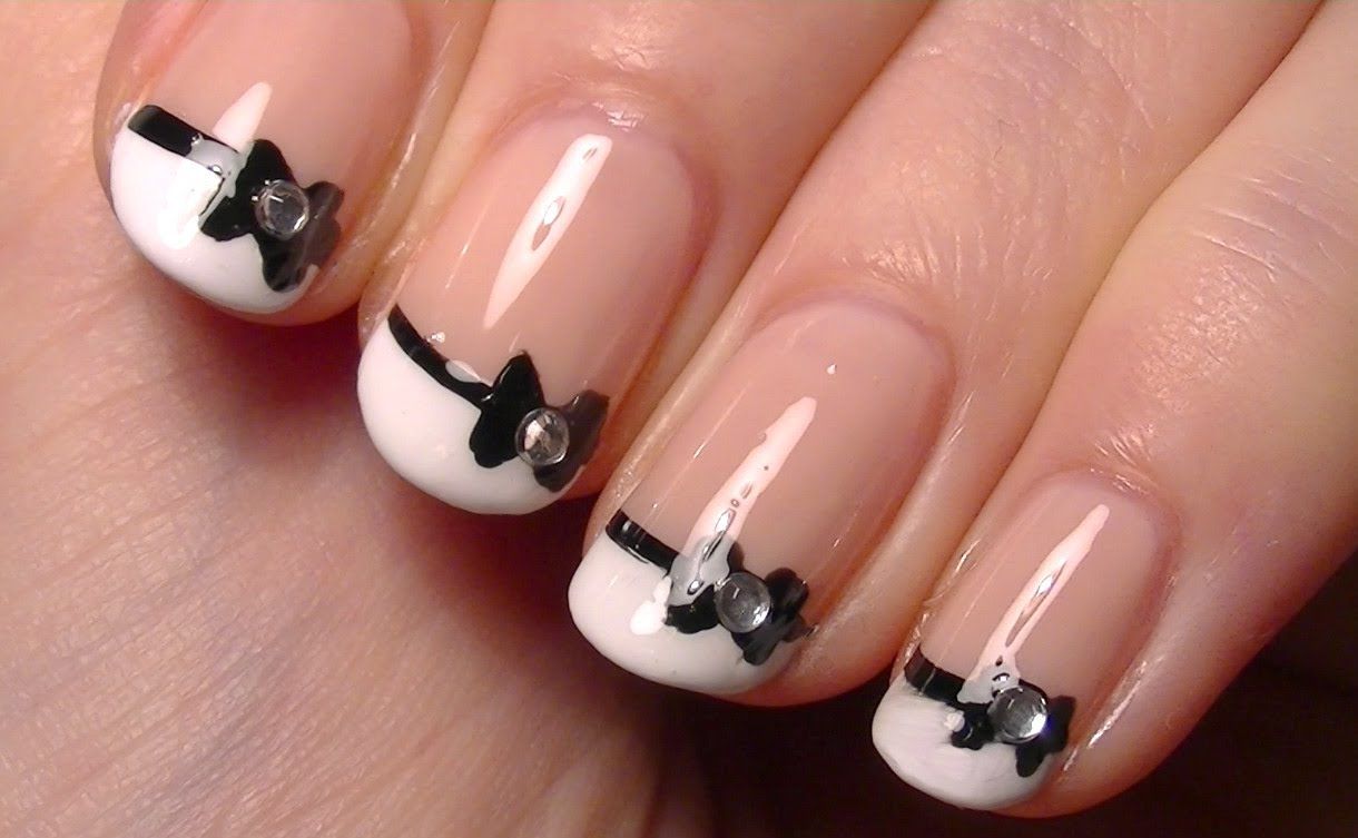 Simple Bow Nail Art Designs, Ideas, Picture & Photo