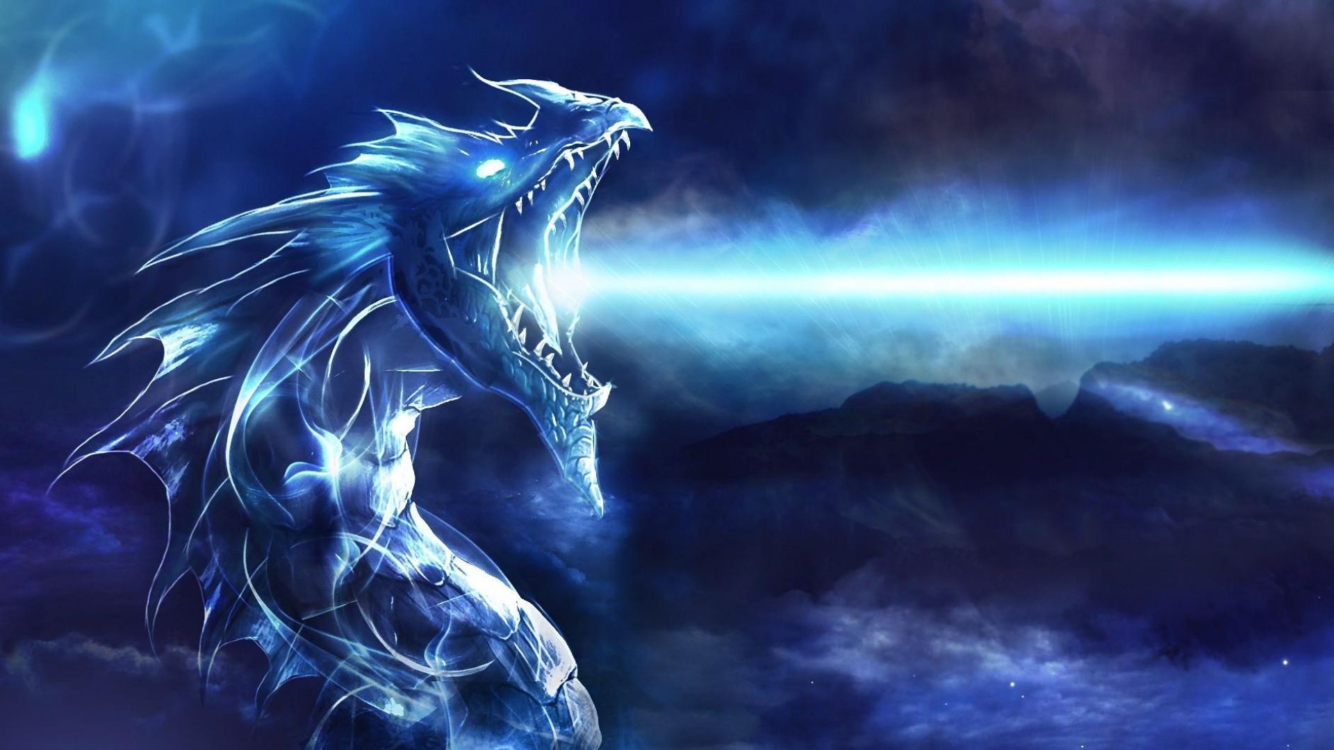 Blue Lightning Dragon Wallpaper Free Blue Lightning Dragon Background