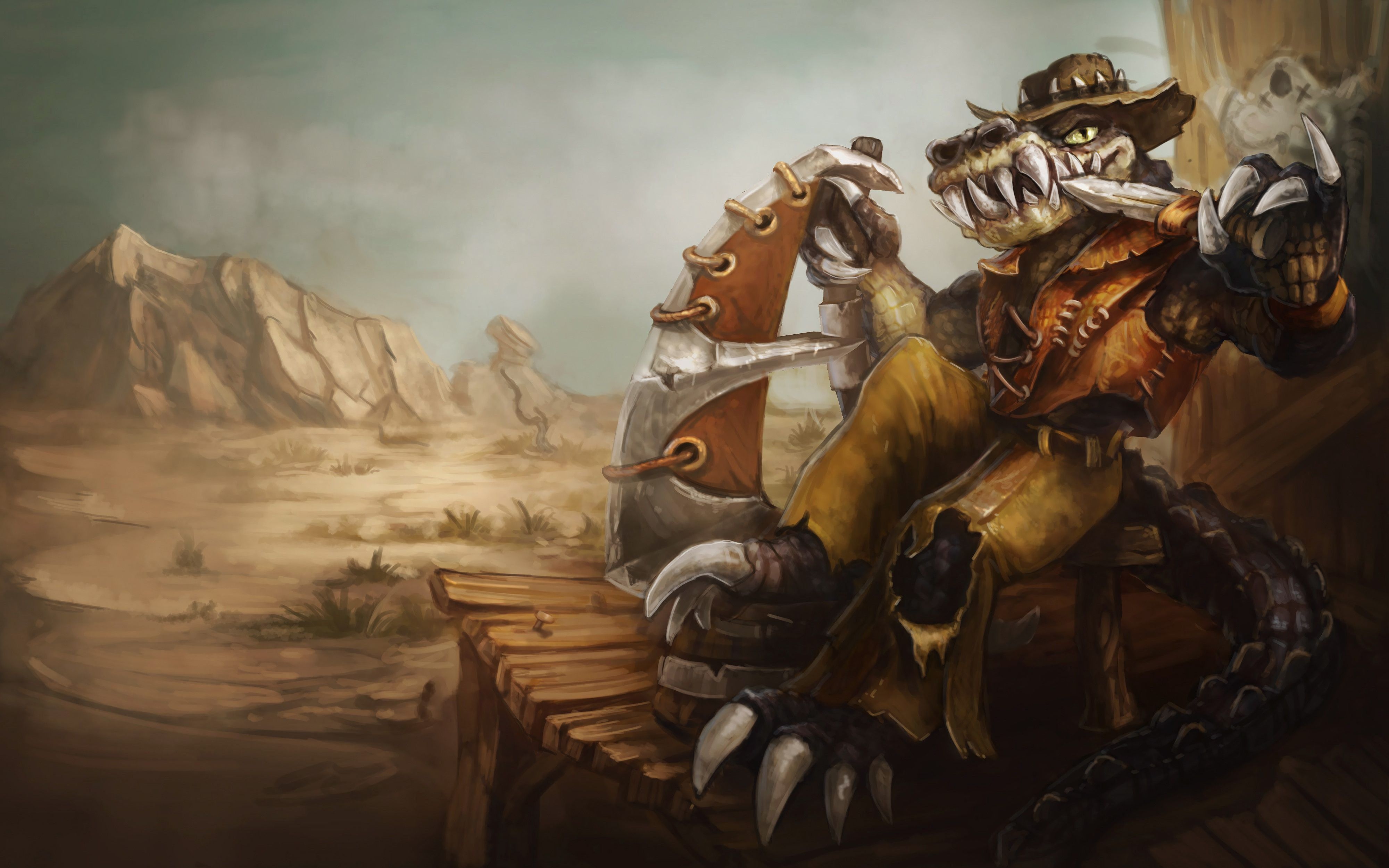 Outback Renekton. Wallpaper & Fan Arts. League Of Legends