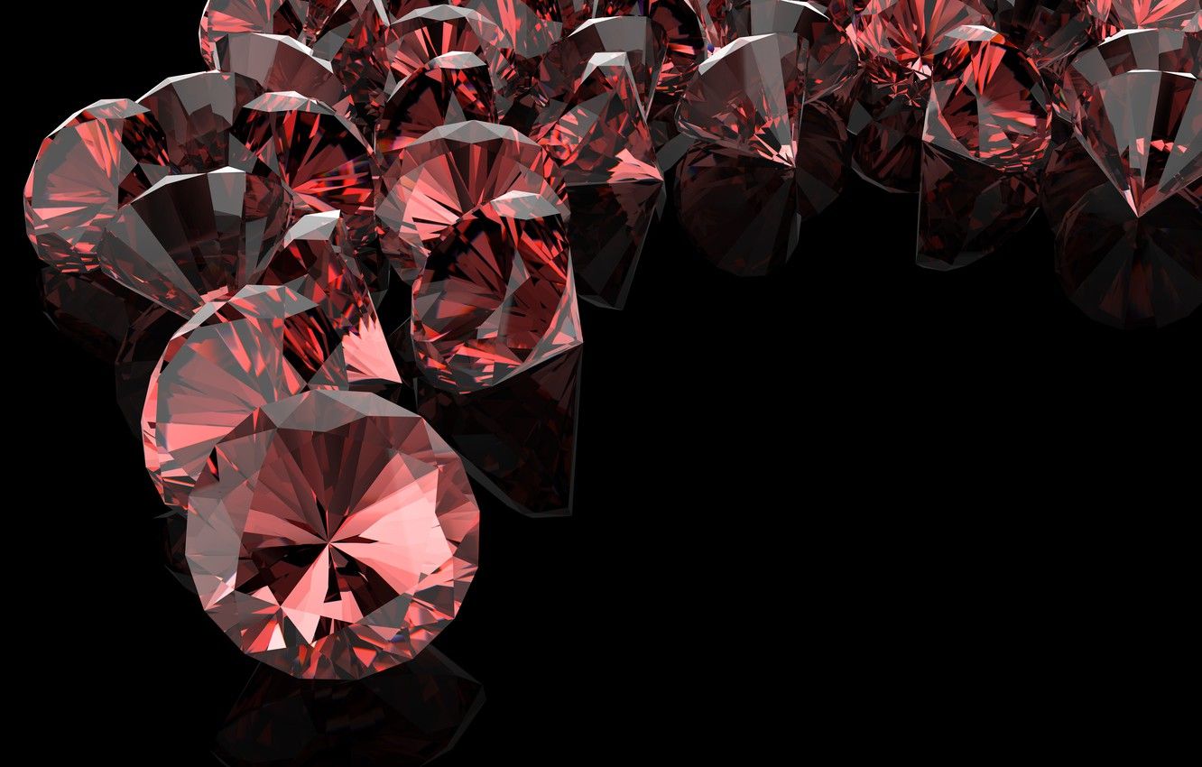 Wallpaper DIAMONDS, THE DARK BACKGROUND, RED DIAMONDS image for desktop, section абстракции