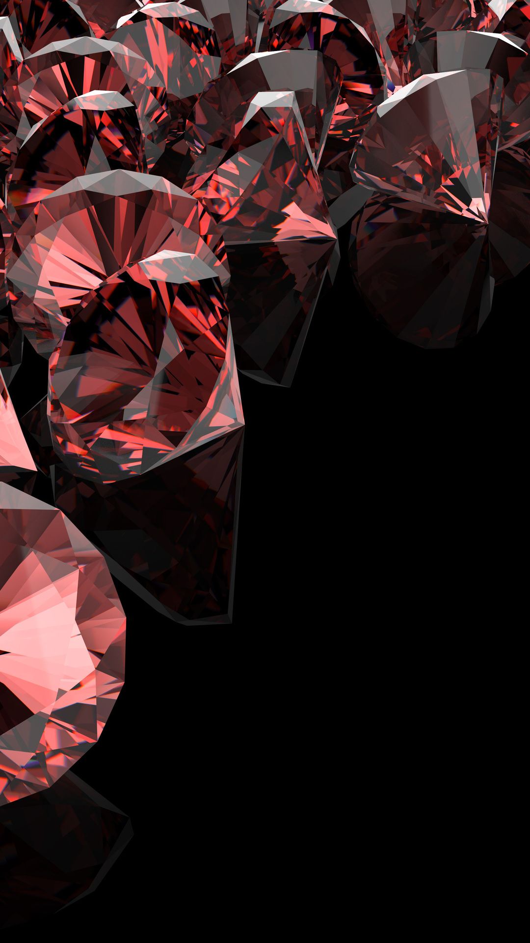 diamonds, dark background, red diamonds desktop wallpaper 23866