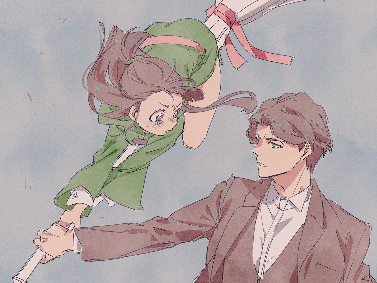 image about Akko and Andrew. See more about little witch academia, anime and akko x andrew
