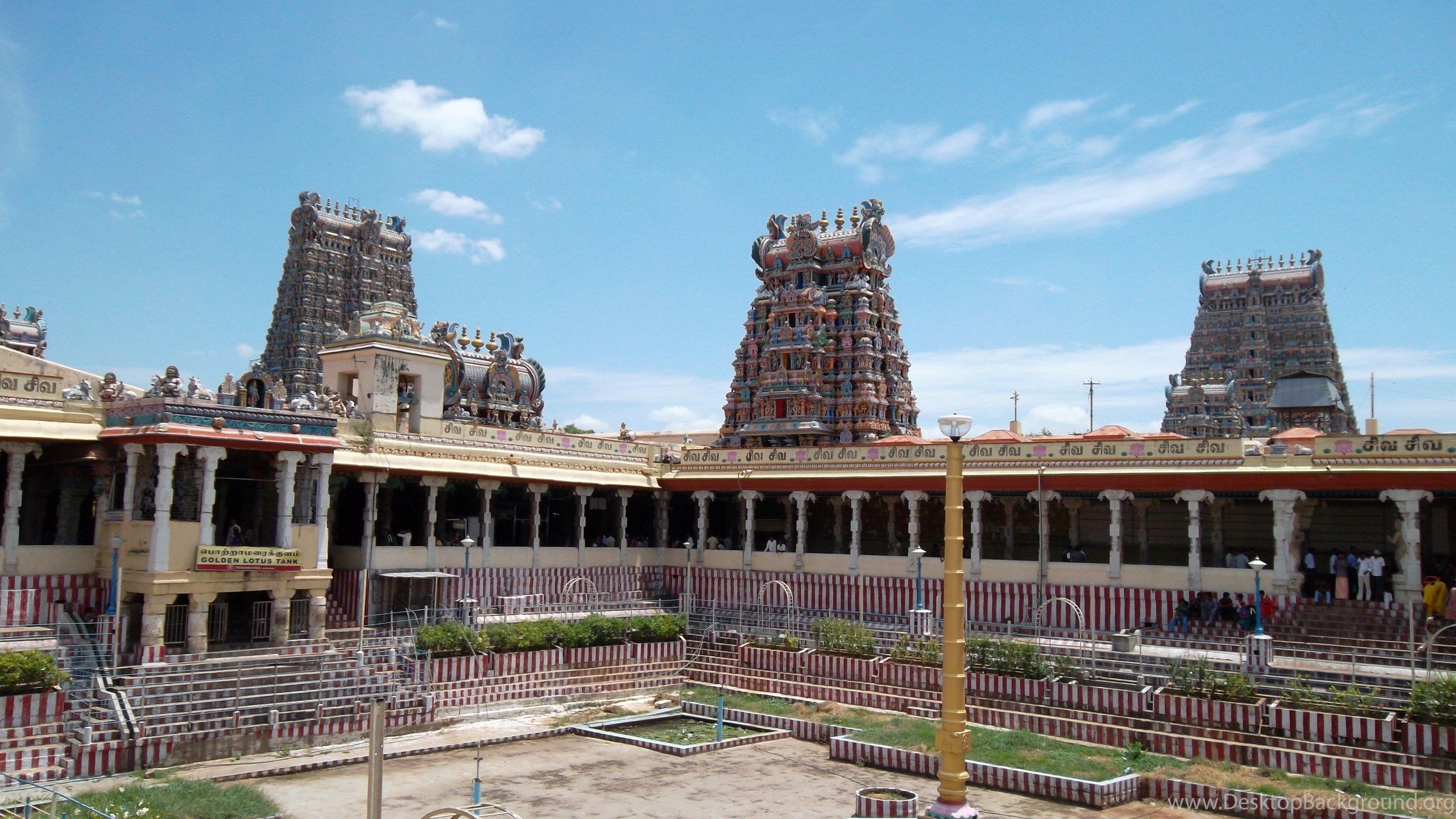 Meenakshi Amman Hindu Temple In Tamil Nadu India Desktop Background
