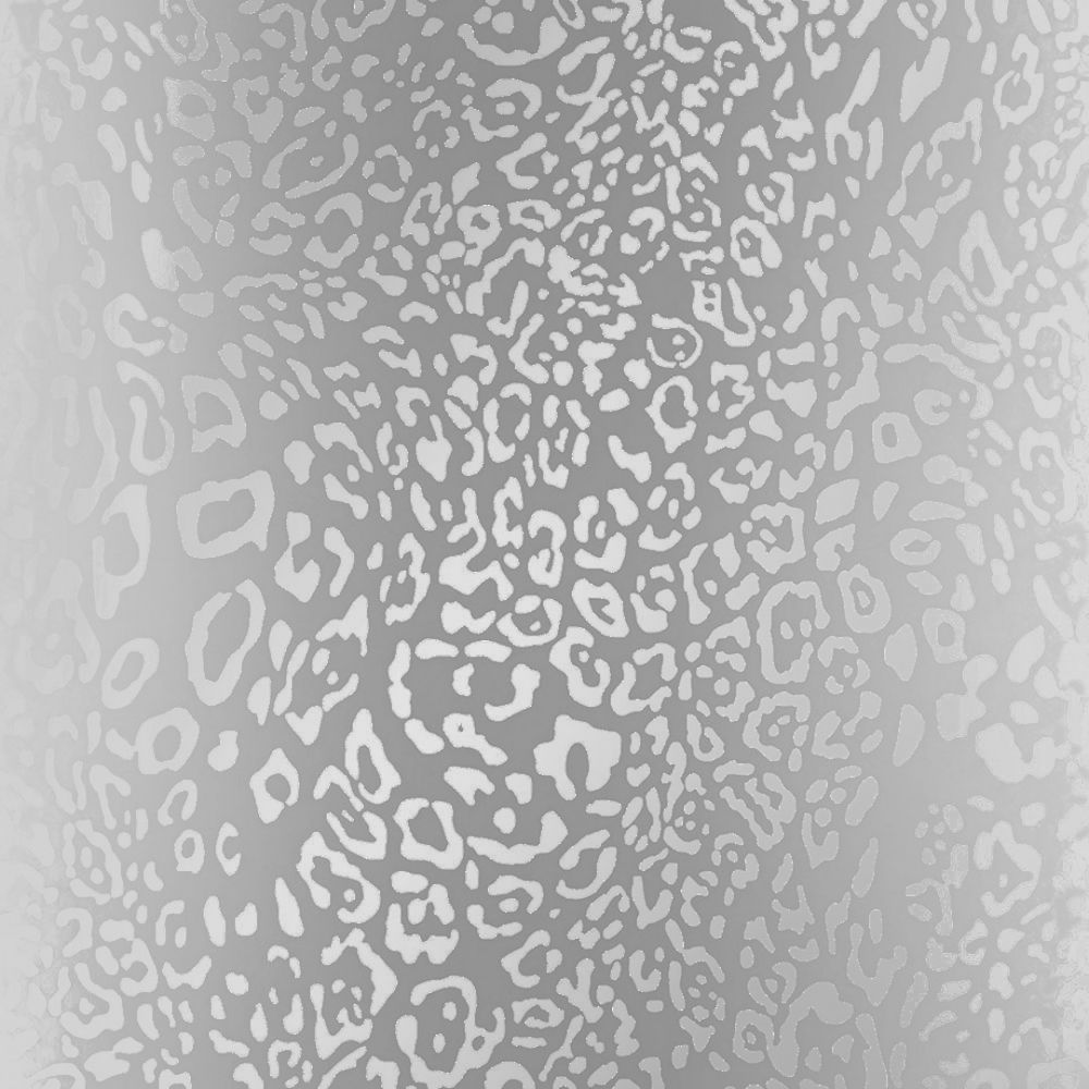 Leopard Print Effect Wallpaper Silver from I Love Wallpaper UK