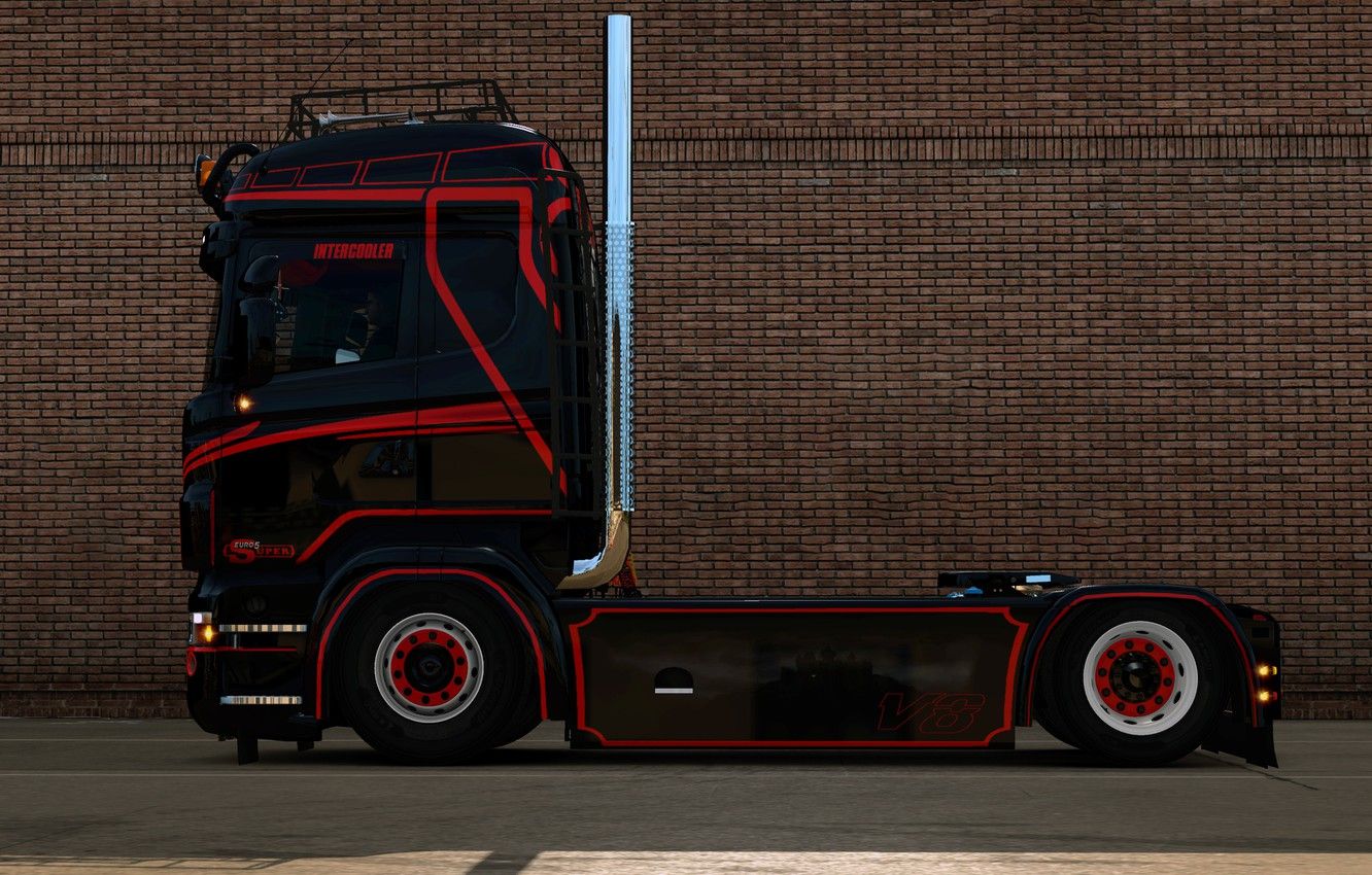 Wallpaper Truck, Game, low, Super, Scania, R620, Low, LED, Pipes, elsa3Dany1design, EuroTruckSimulator, elsa3Dany1, Intercooler, ERTY, ETS, Euro5 image for desktop, section игры