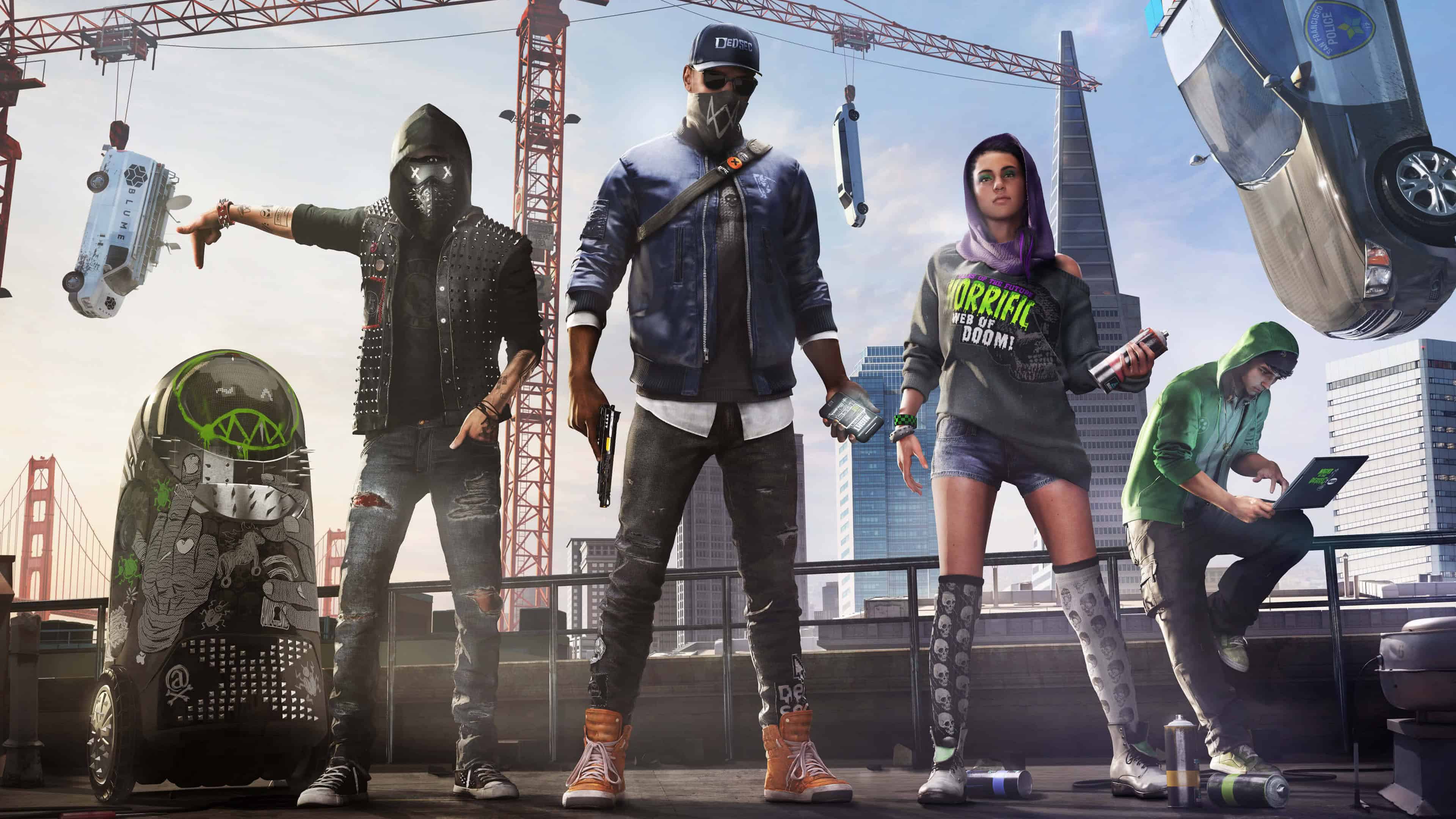Watch Dogs 2: Marcus, Sitara, Wrench UHD 4K Wallpaper