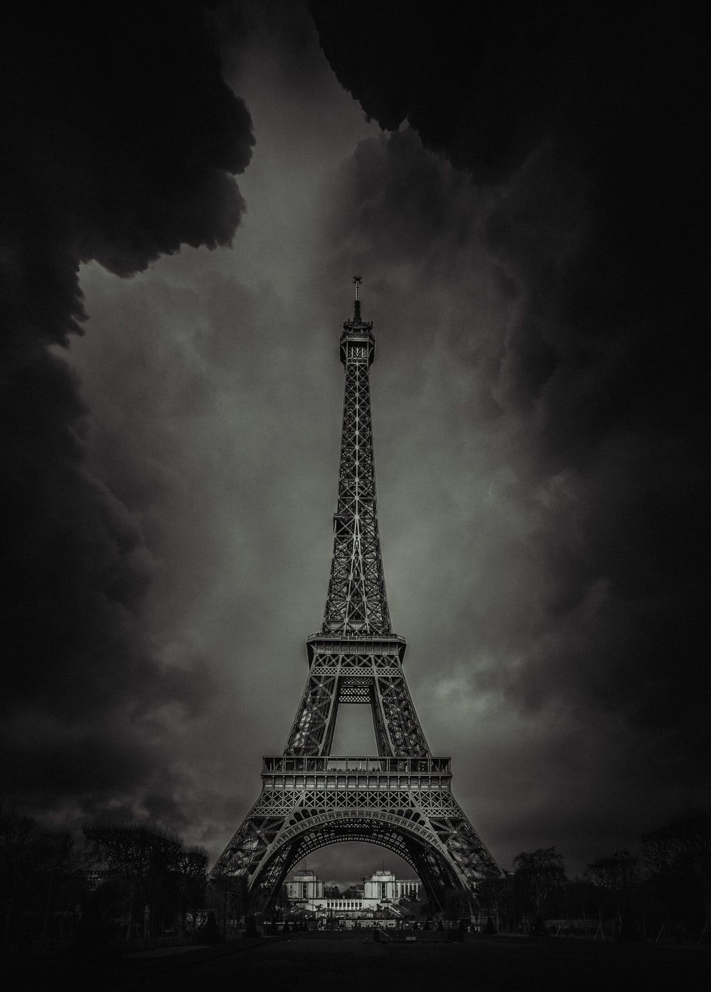 Eiffel Tower, Paris low light photography photo