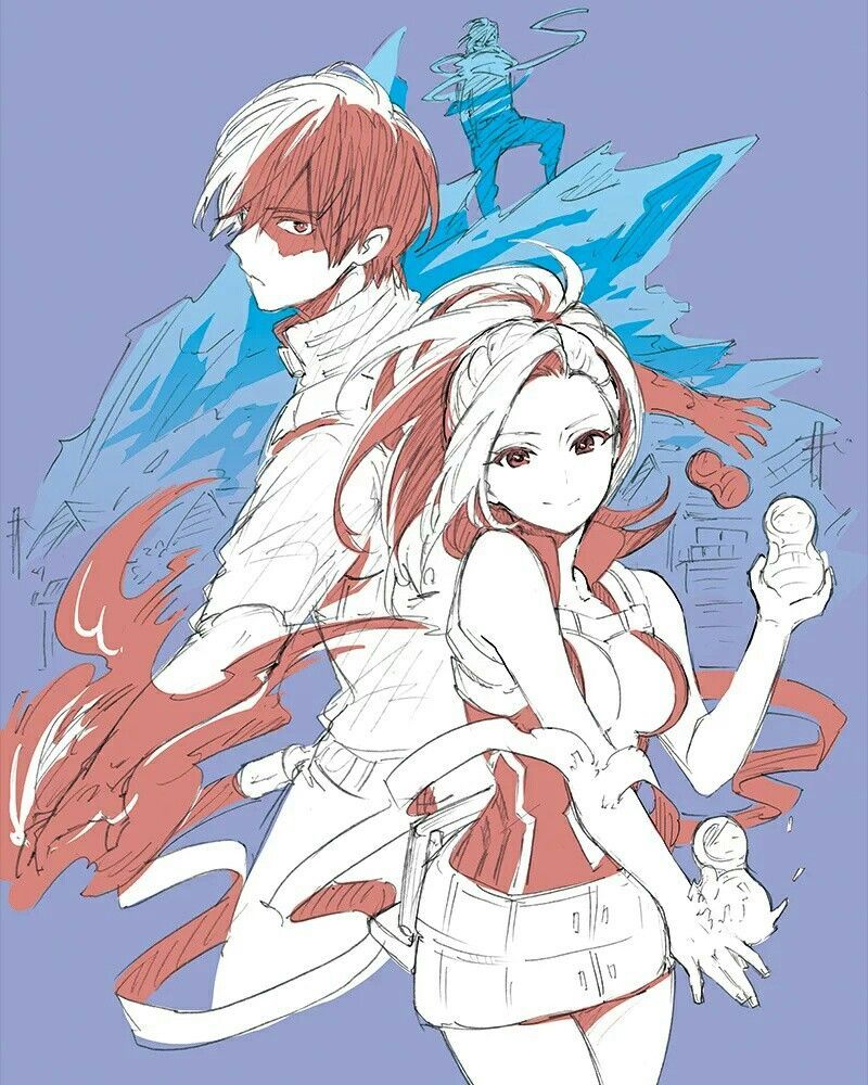 Todoroki Shouto & Yaoyorozu Momo. Boku no hero academia, Hero, Anime