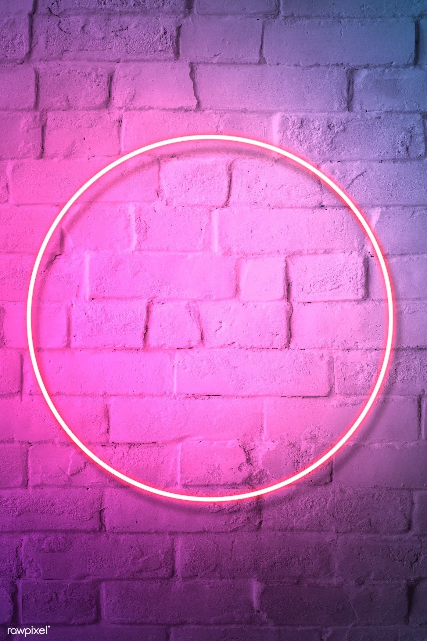 Download premium illustration of Pink neon lights frame on a white brick. Pink neon lights, Neon light wallpaper, Pink neon wallpaper