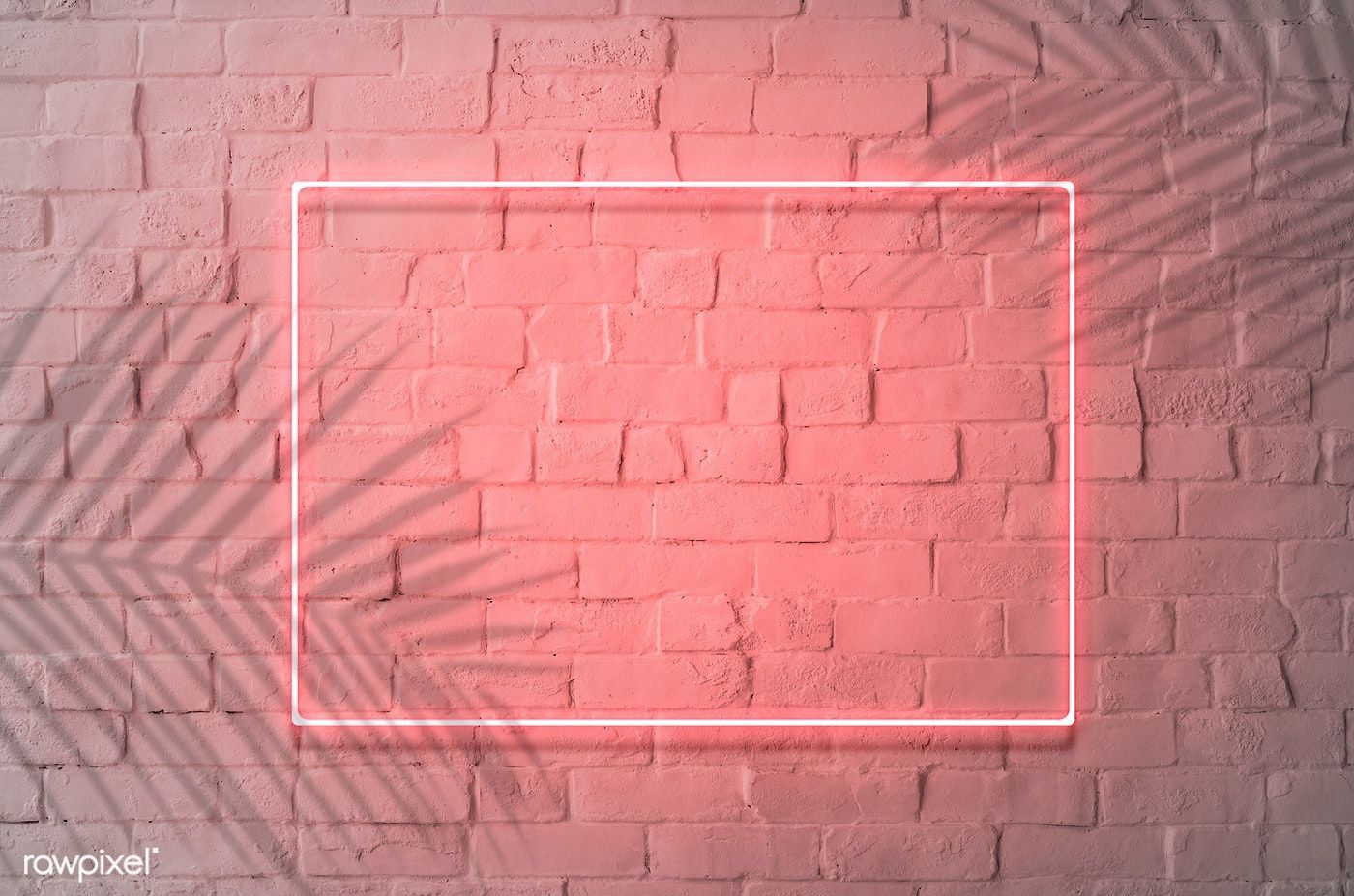 Neon red frame on a brick wall. premium image / eyeeyeview. Neon signs, Wallpaper notebook, Neon wallpaper