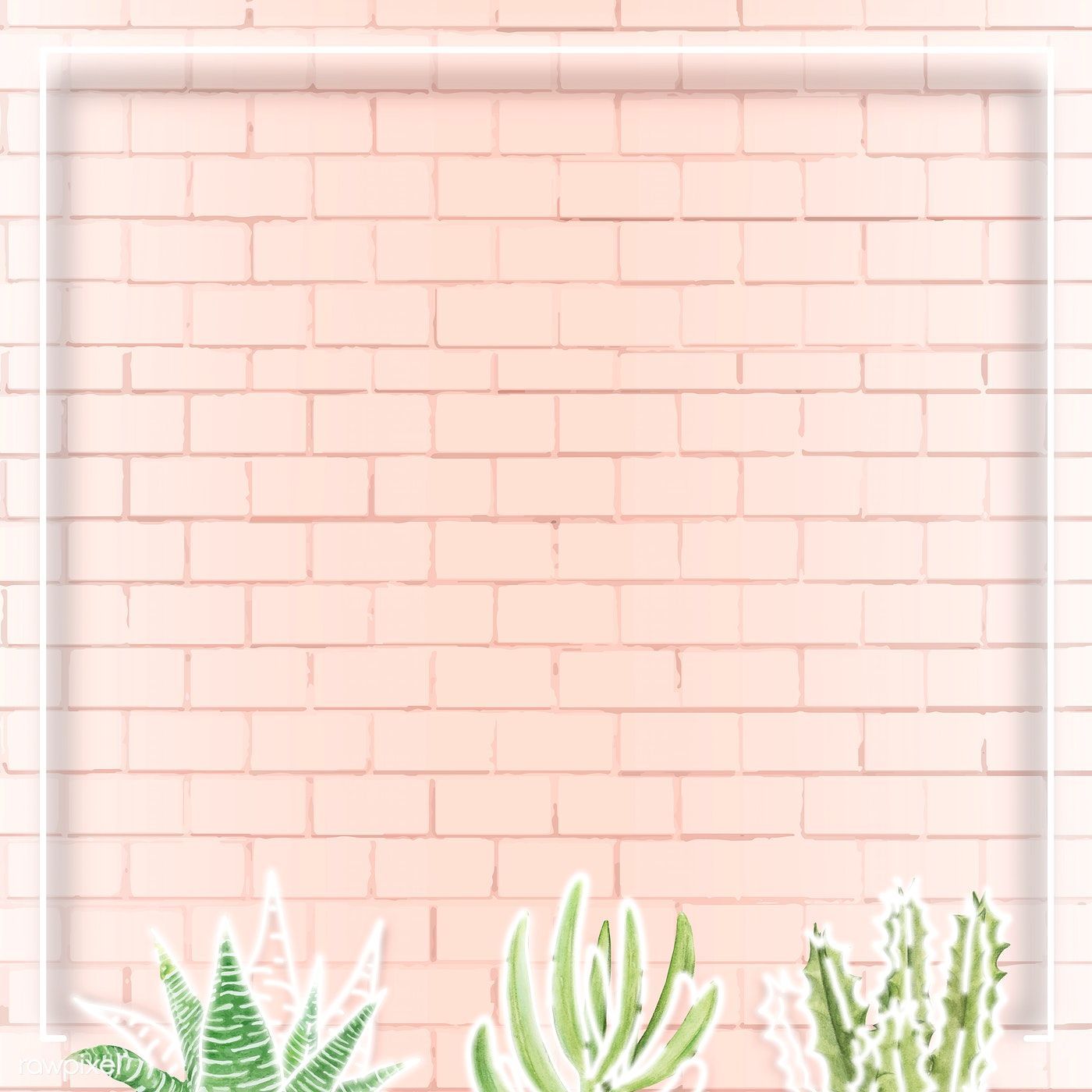 Download premium vector of Neon square cactus frame social ads. Leaves illustration, Pink neon lights, Cactus design