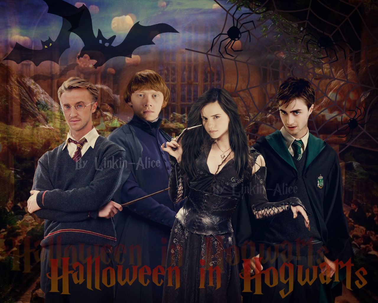 Halloween in Hogwarts Potter Wallpaper