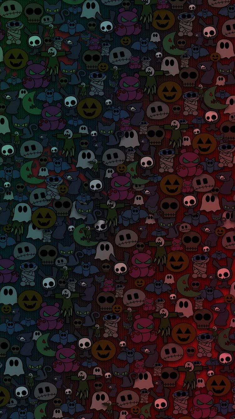 Free download Cute Halloween Monsters Pattern iPhone 6 Wallpaper iPod Wallpaper HD [750x1334] for your Desktop, Mobile & Tablet. Explore Free Cute Halloween Wallpaper. Free Halloween Wallpaper, Animated Halloween