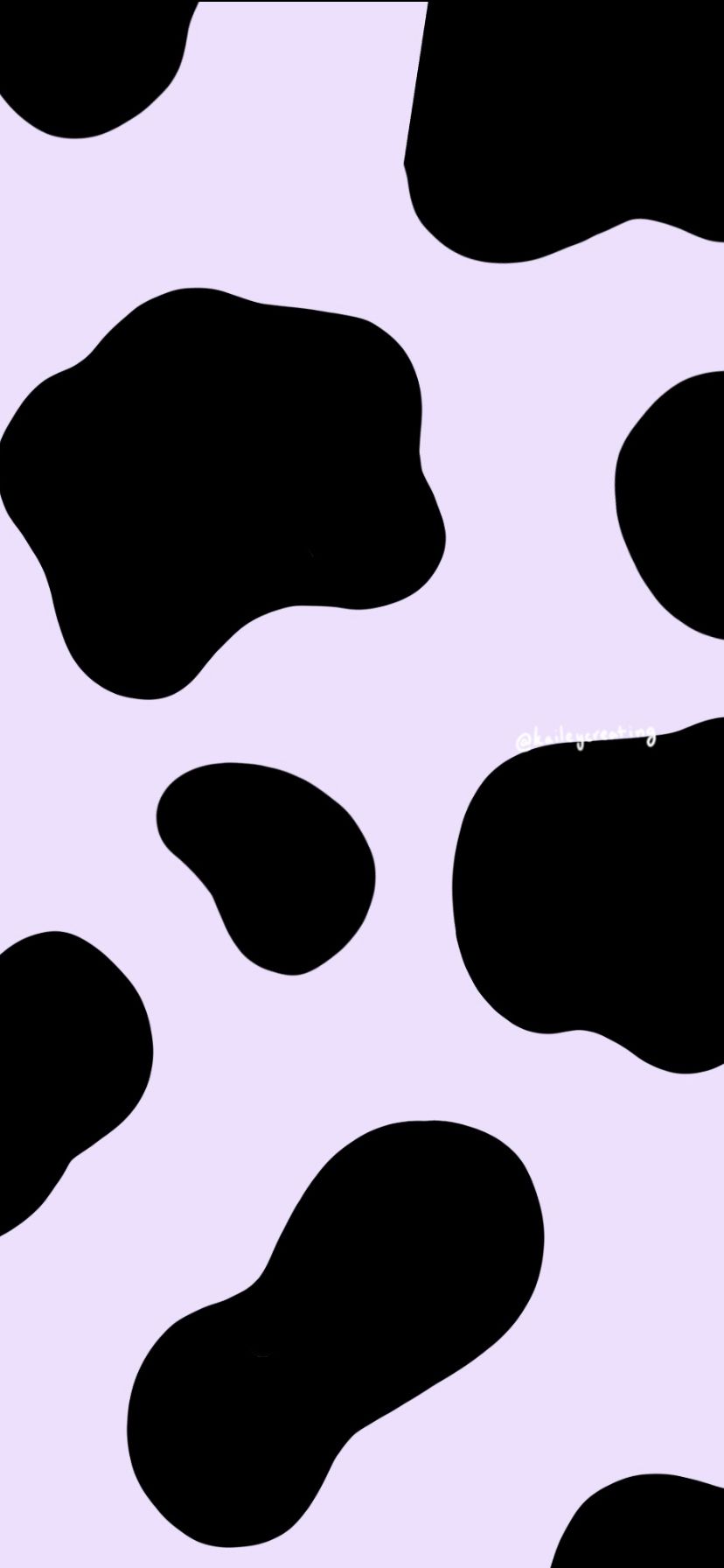 Lavender Light Purple Cow Print Wallpaper - Inside my Arms