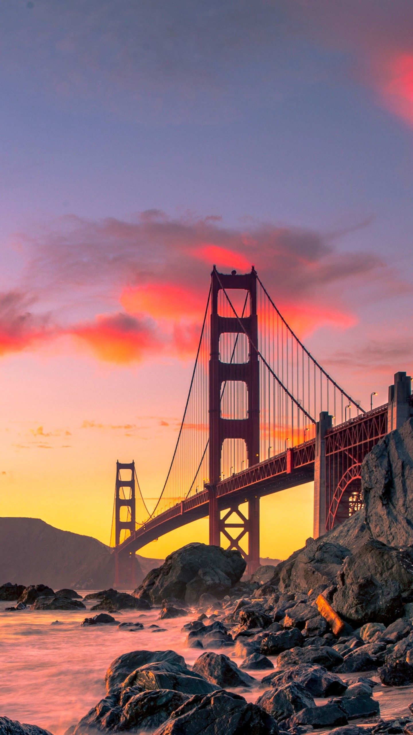 Wallpaper Golden Gate Bridge, San Francisco, USA, autumn, 4K, Travel