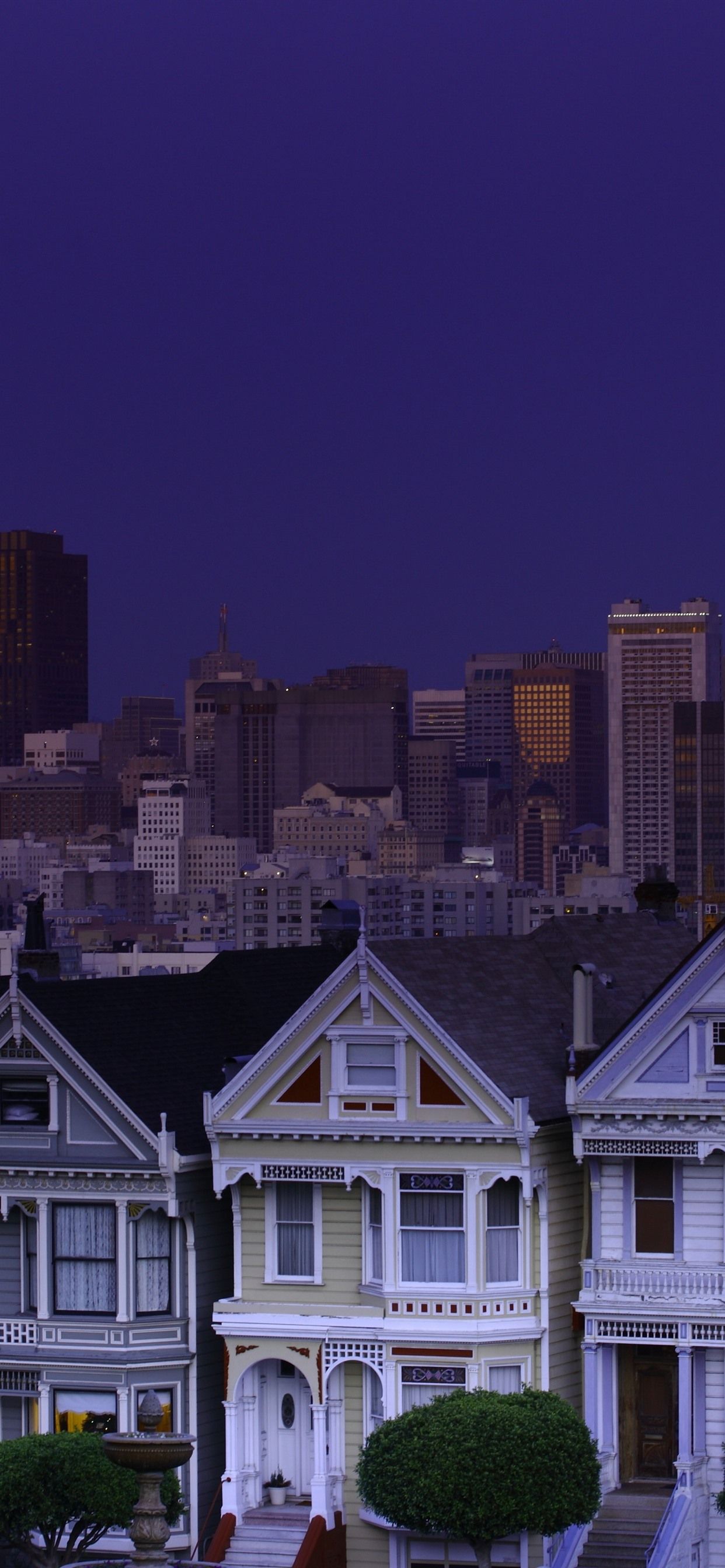 San Francisco, USA, City, Night, Houses, Moon 1242x2688 IPhone 11 Pro XS Max Wallpaper, Background, Picture, Image