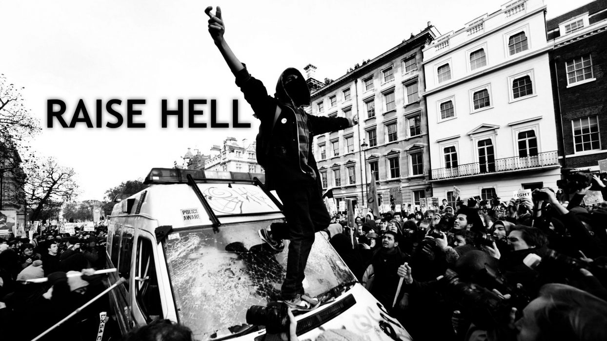 Riots Hell police protest hooligans wallpaperx1080