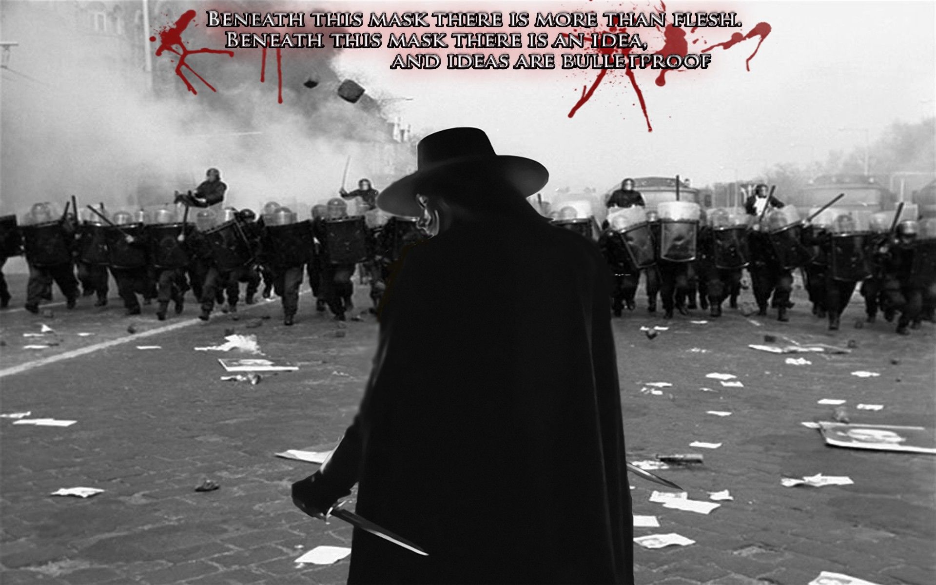Anonymous, riots, protest, V for Vendetta wallpaper