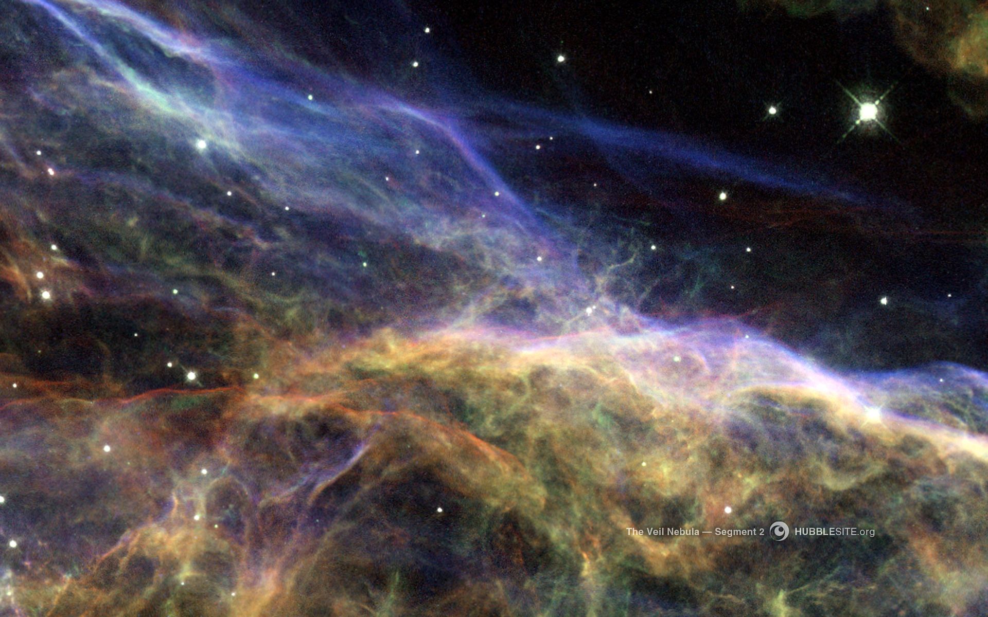 The Veil Nebula, segment 2 Space Wallpaper