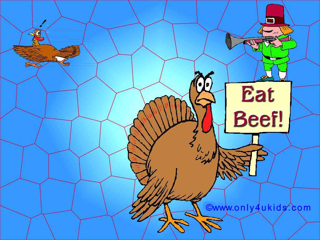 Animation Picture Wallpaper: Funny Thanksgiving Wallpaper