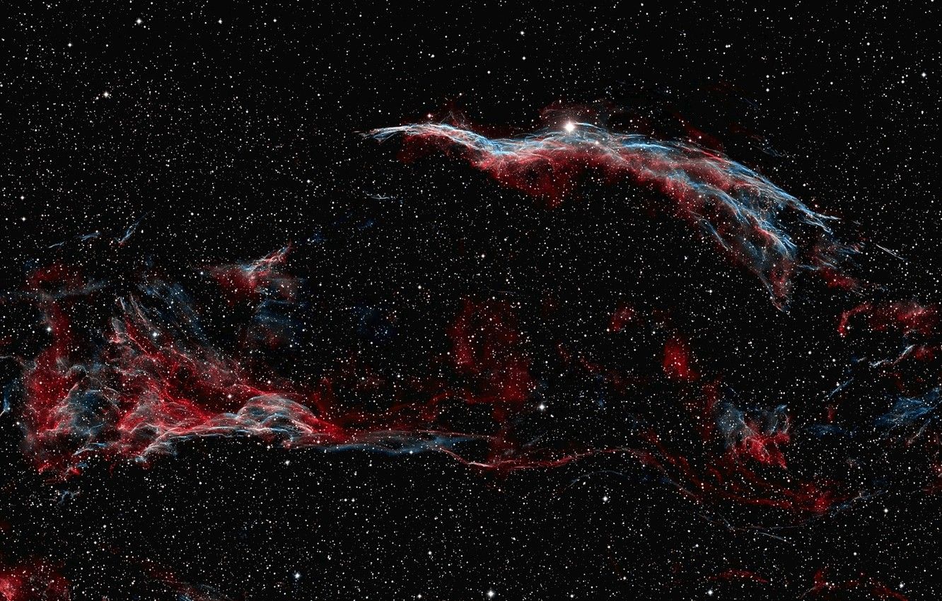 Wallpaper Space, nebula, nebulae, The Veil Nebula, NGC NGC Pickering's Triangle, The Witch's Broom image for desktop, section космос