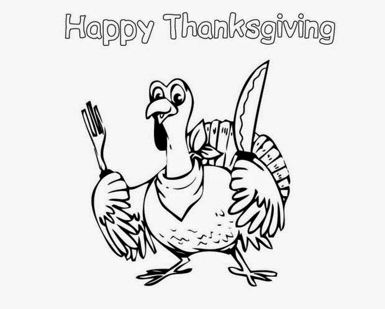 Printable Thanksgiving Coloring Page for Kids of a Cute Cartoon Turkey Colour Drawing HD Wallpaper drawing wallpaper