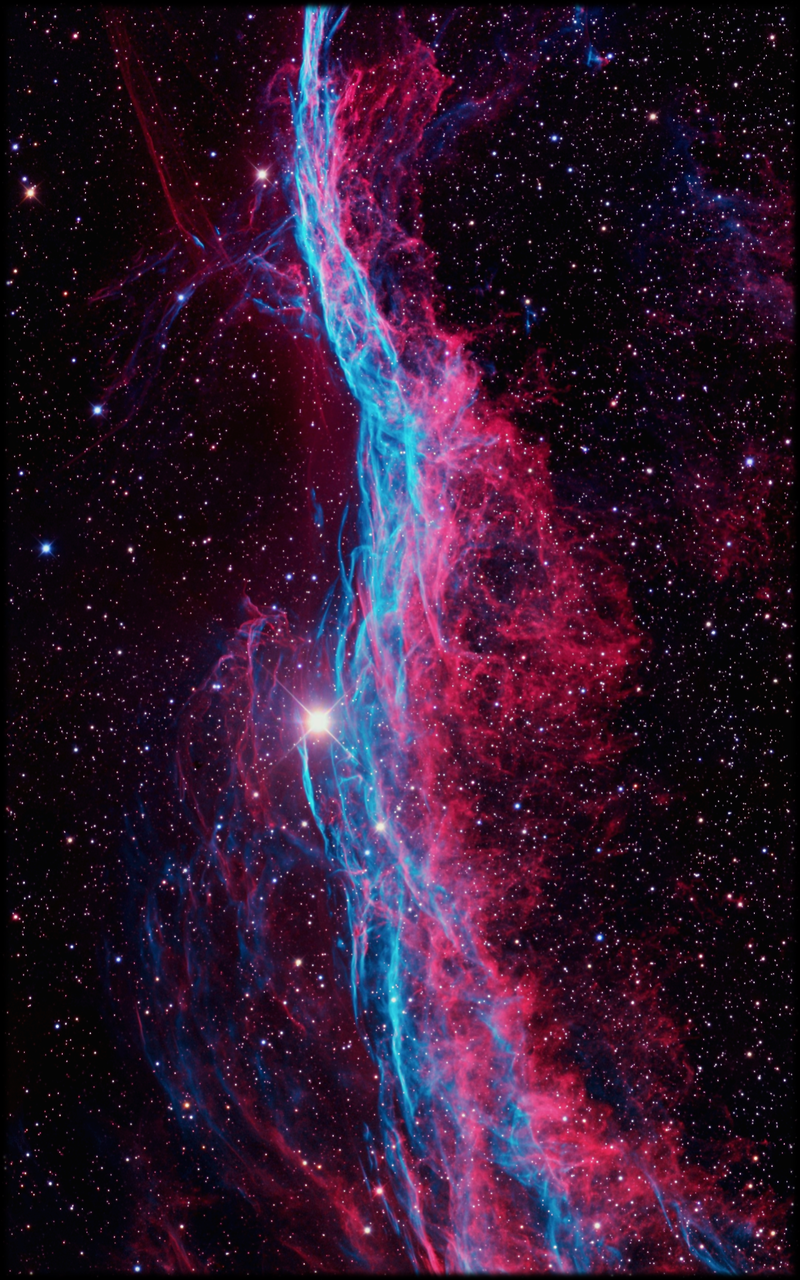 Veil Nebula mobile phone wallpaper 1200x1920