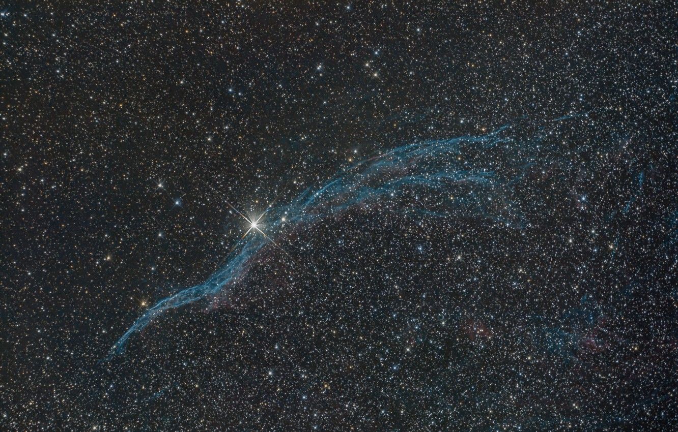 Wallpaper The Veil Nebula, in the constellation, Swan, The Veil Nebula image for desktop, section космос