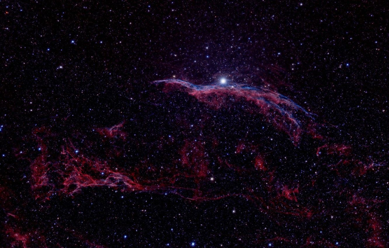 Wallpaper Veil Nebula, The Veil Nebula, in the constellation, Swan image for desktop, section космос