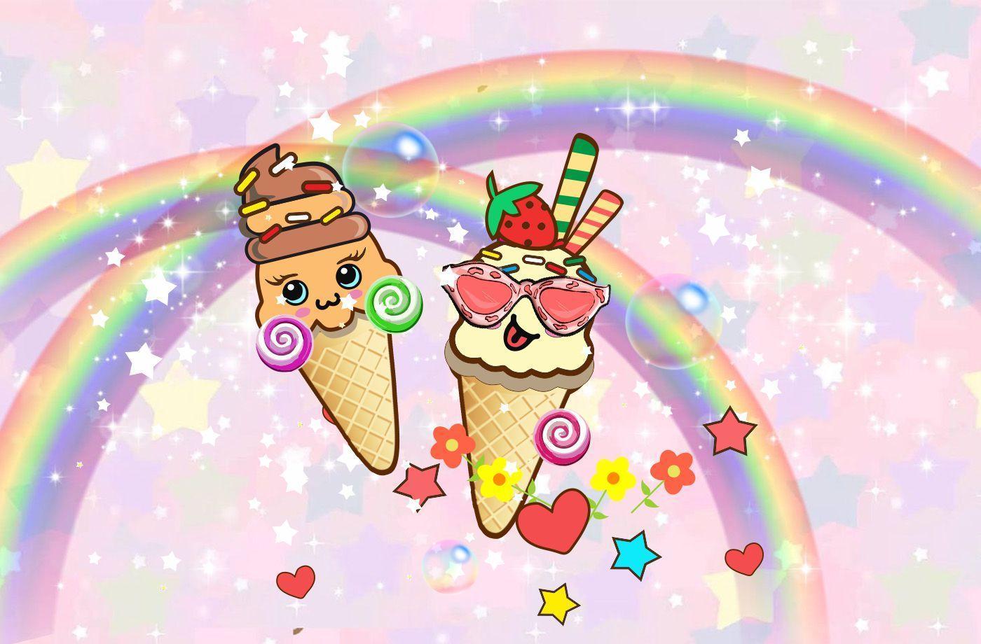 Kawaii Ice Cream Live Wallpapers for Android.