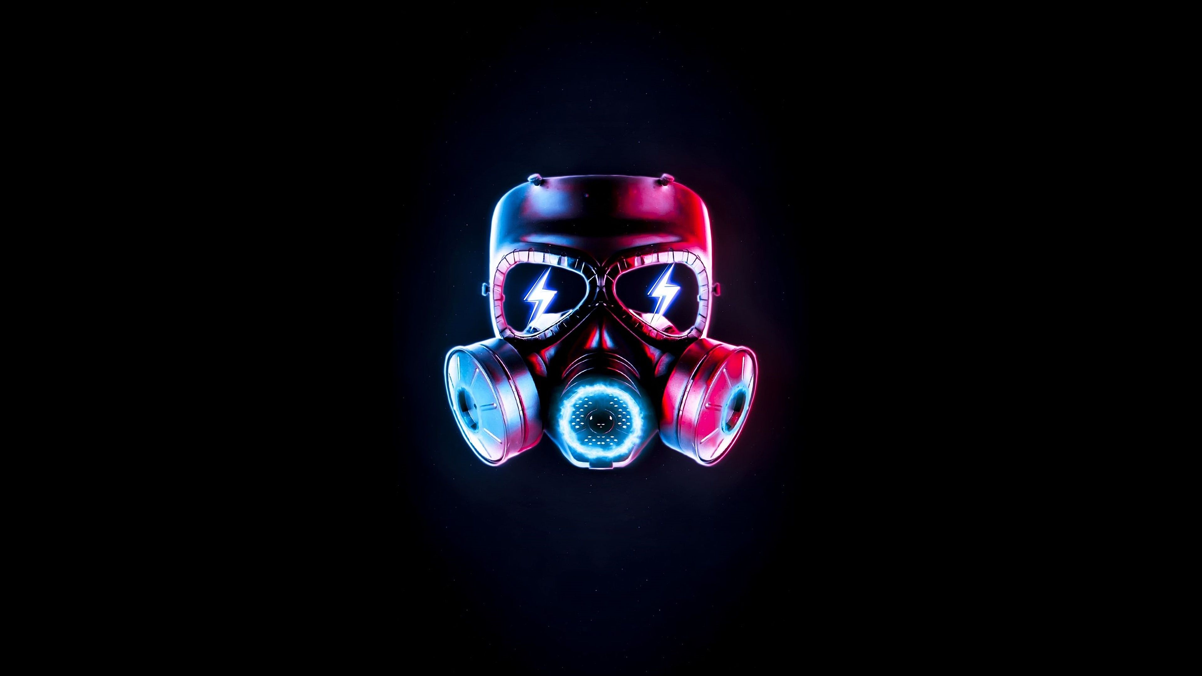 Neon Gas Mask Wallpaper 53391