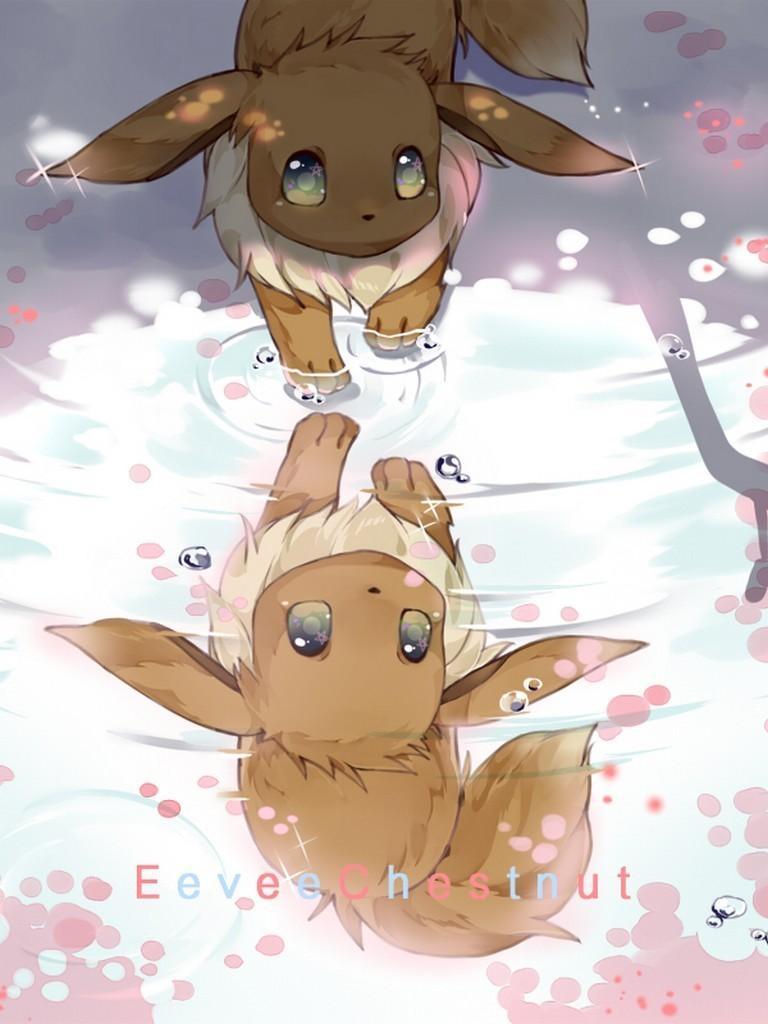 Eeevee Cute Poke Art Wallpaper for Android