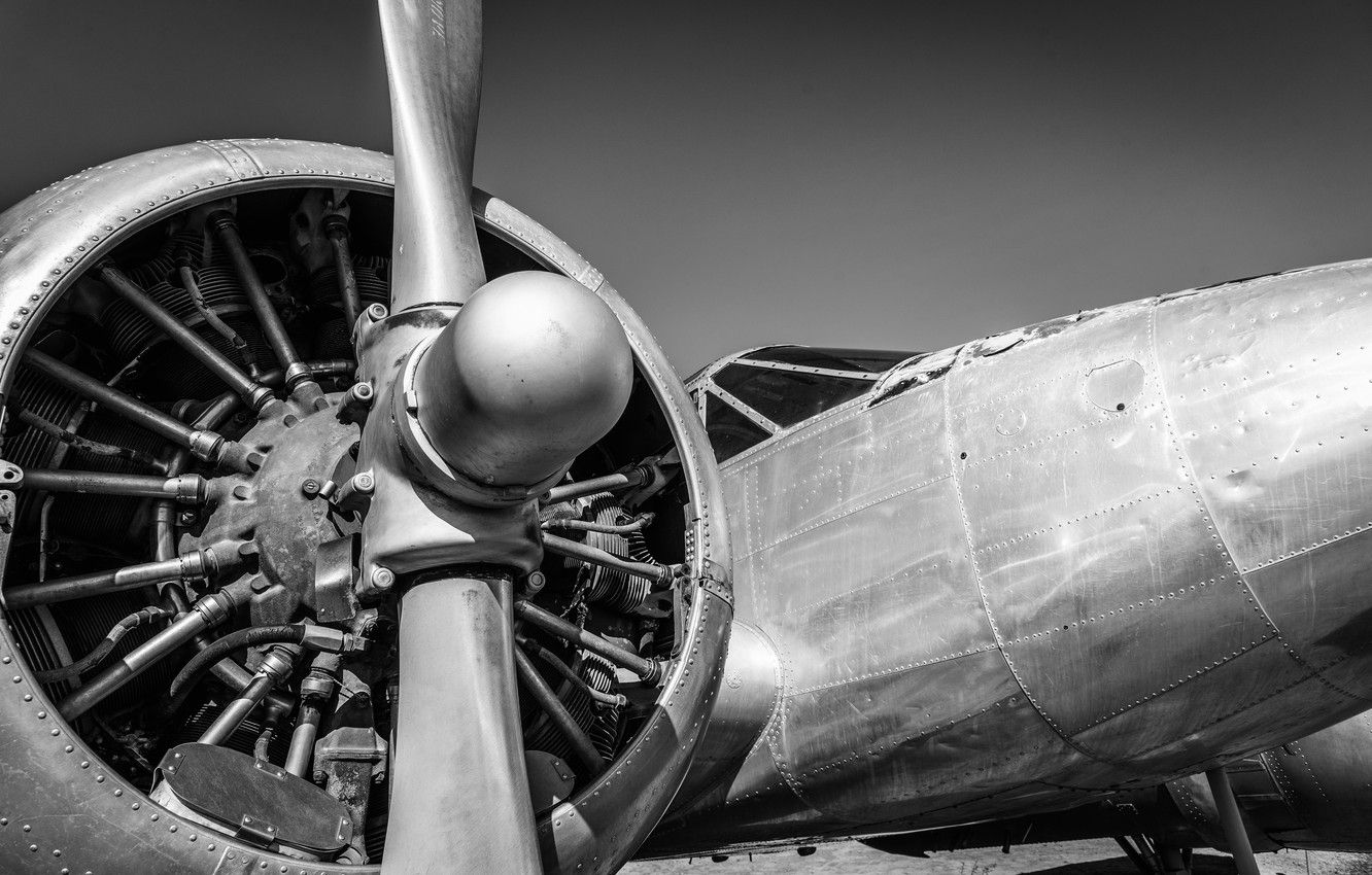 Wallpaper metal, plane, engine, propeller image for desktop, section авиация