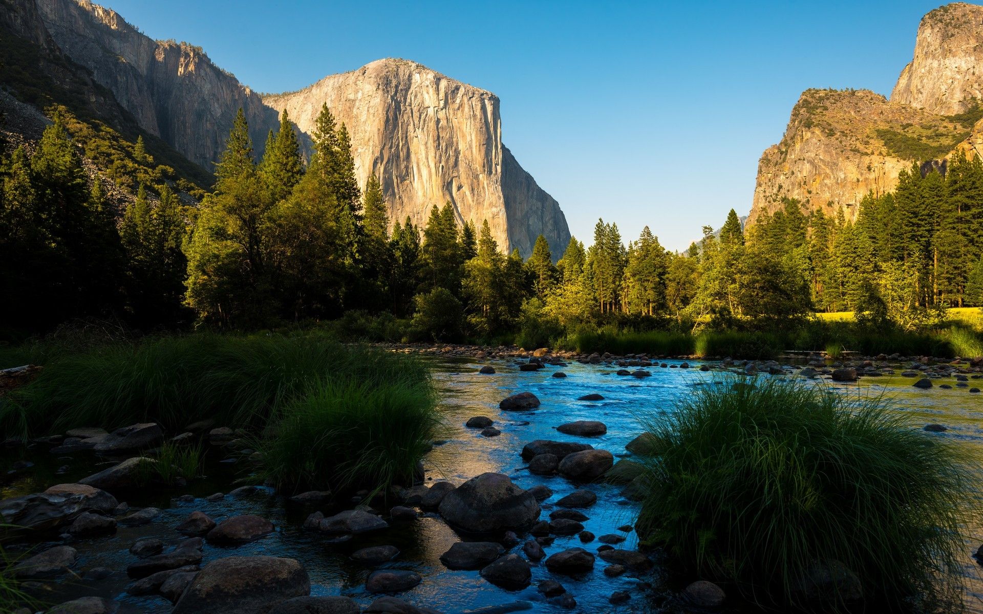 #rock, #lake, #water, #nature, #El Capitan, #Yosemite National Park, #river, #landscape, #Yosemite Valley, wallpaper. Mocah HD Wallpaper