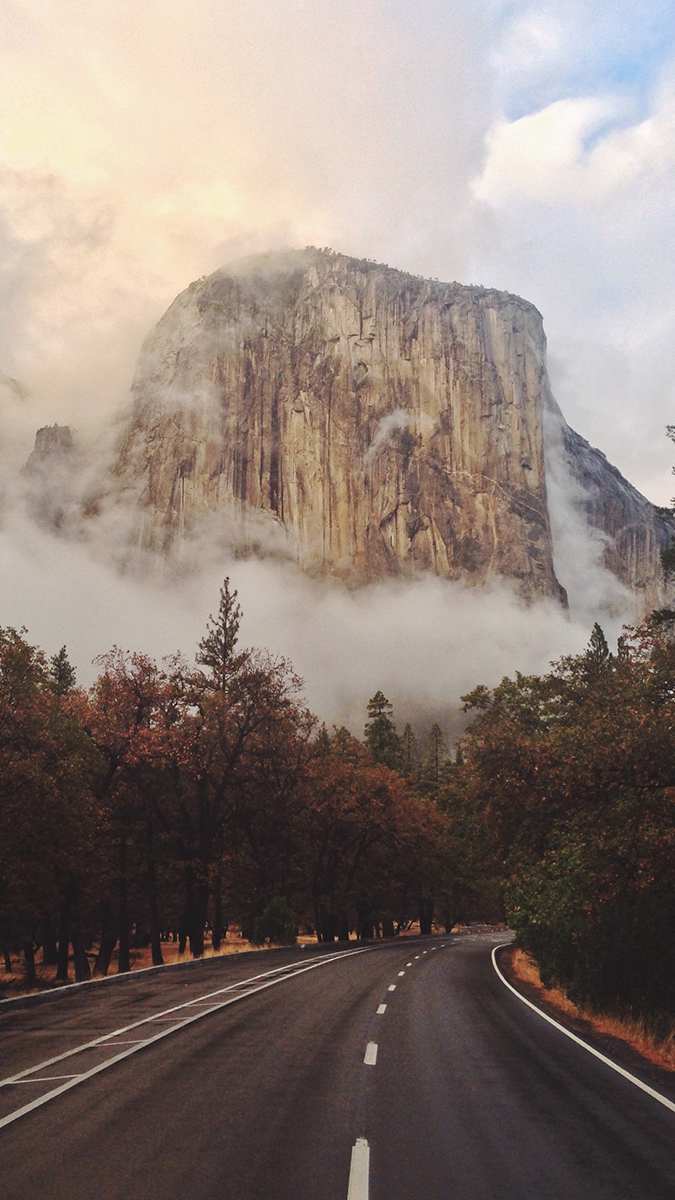 Yosemite National Park El Capitan Road Nature Wallpaper Wallpaper, iPhone Wallpaper