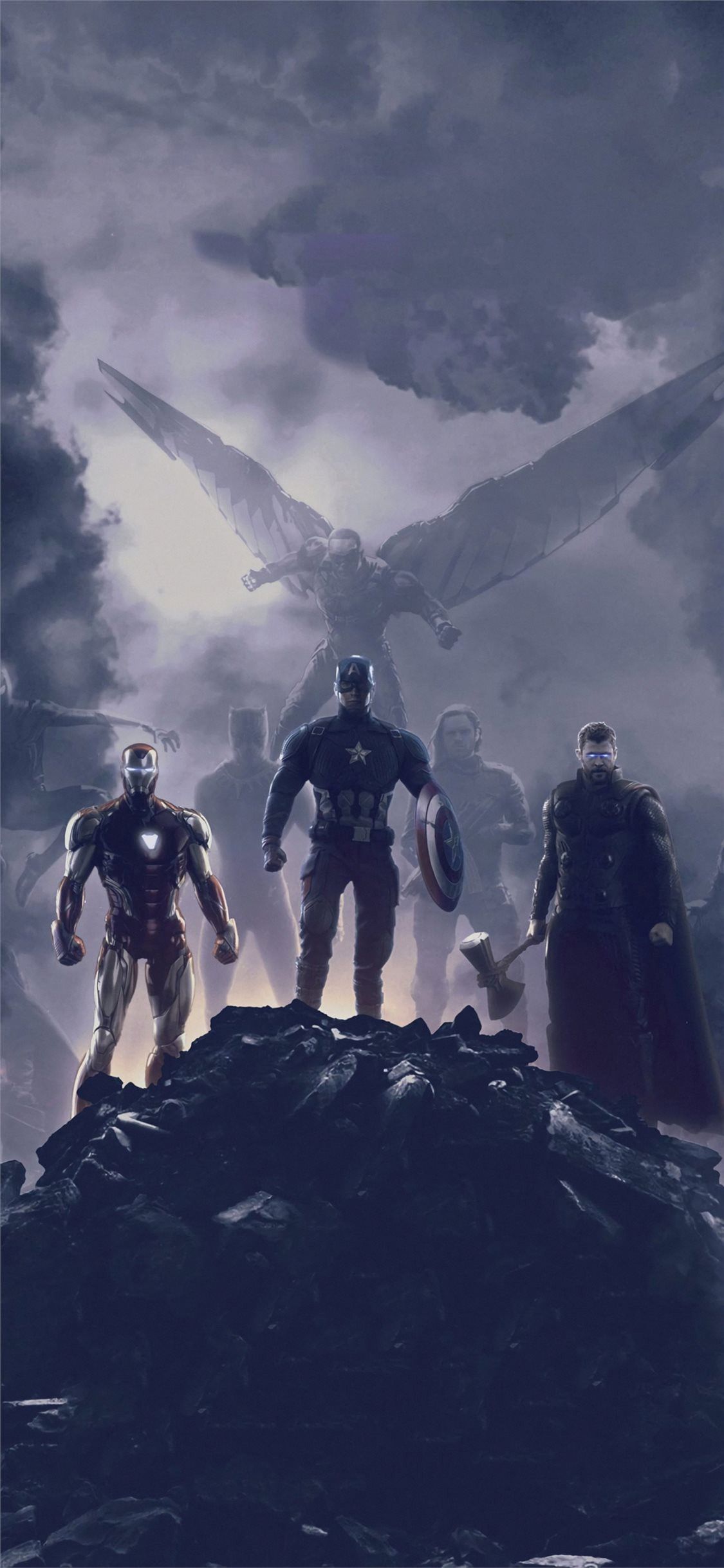 Awesome Avengers Endgame Trinity 2019 iPhone X Wallpaper Free Download. Avengers wallpaper, Marvel superheroes, Marvel artwork