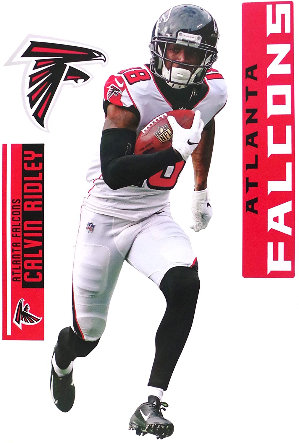 Calvin Ridley FATHEAD TEAMMATE Falcons Logo Set Official NFL Vinyl Graphics 17 INCH: Arts, Crafts & Sewing