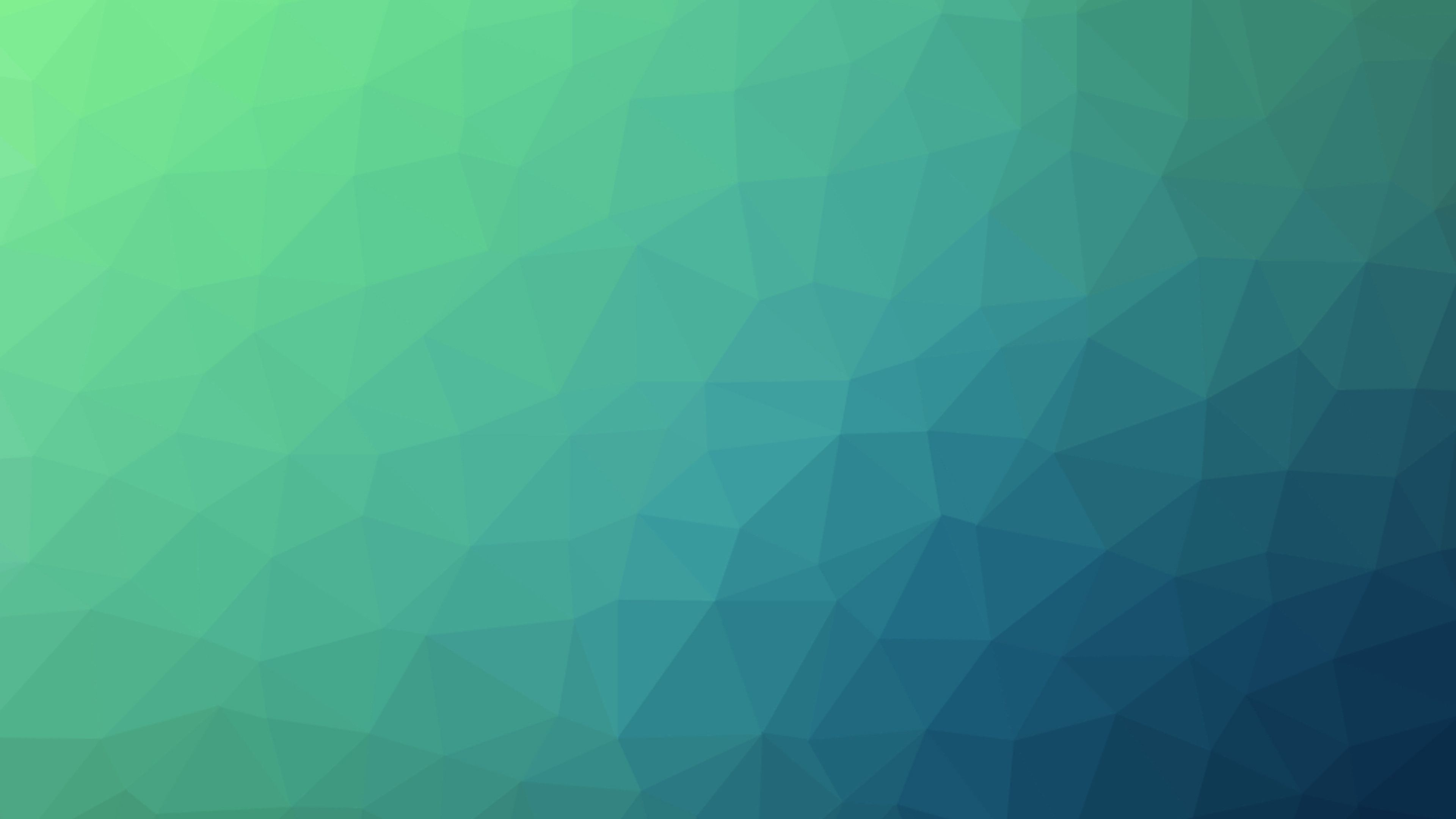 Poly Art Abstract Blue Green Pattern Wallpaper
